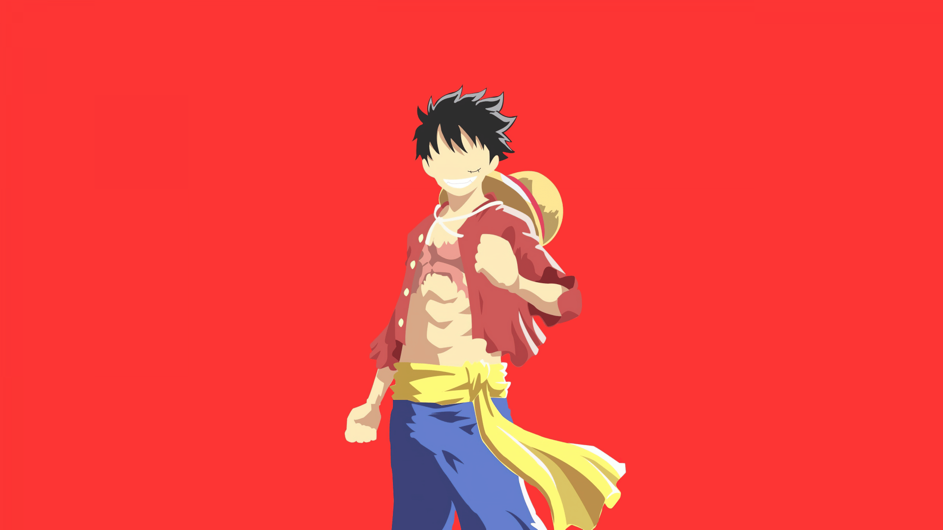 1920x1080 Luffy Wallpaper 4K, Minimalist, Faceless, 5K