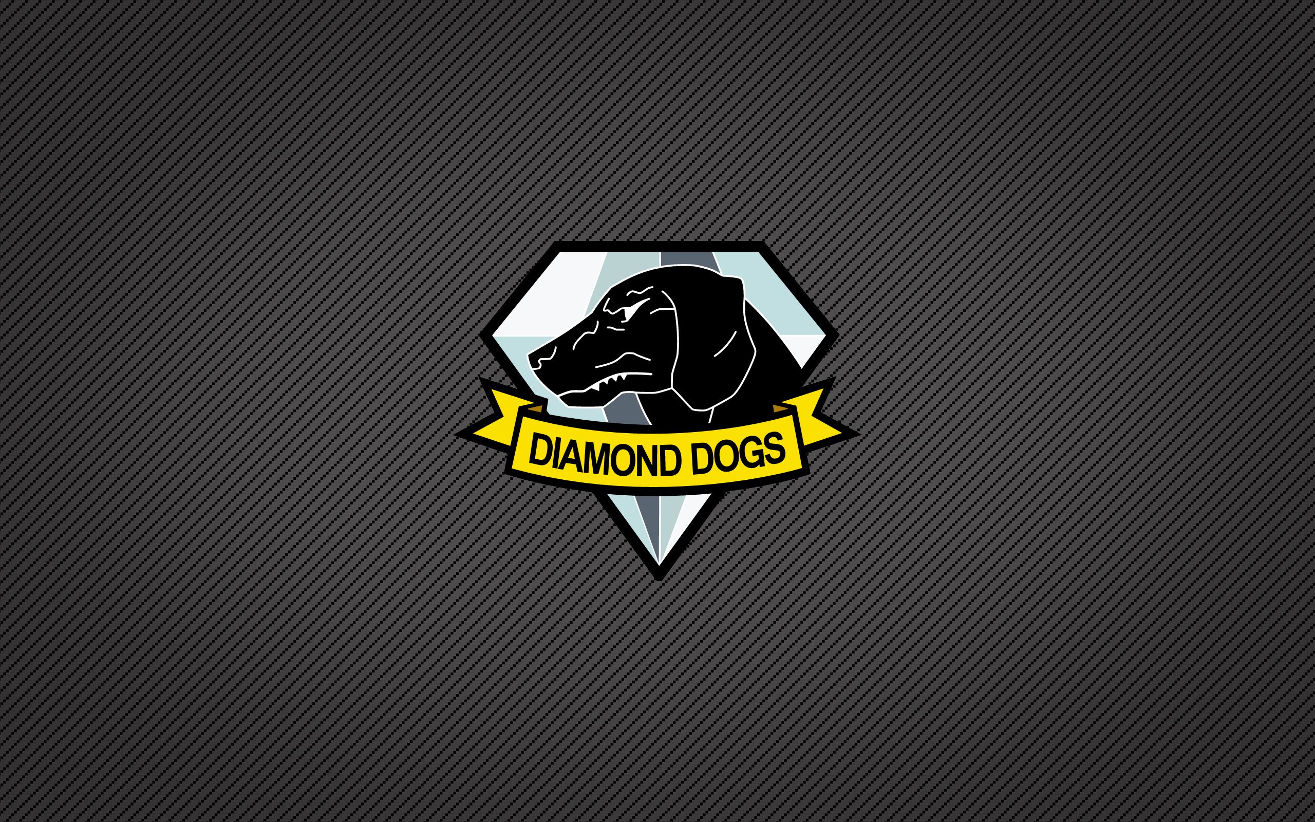 2560x1600 Desktop wallpaper: Metal Gear Solid, Logo, Diamond, Metal Gear Solid V: The Phantom Pain, Video Game, Dog, Minimalist 4K free download for PC. 384544
