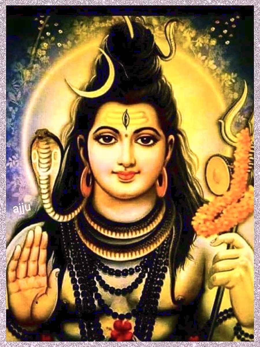 900x1202 Lord Shiva And Moonlight Wallpaper