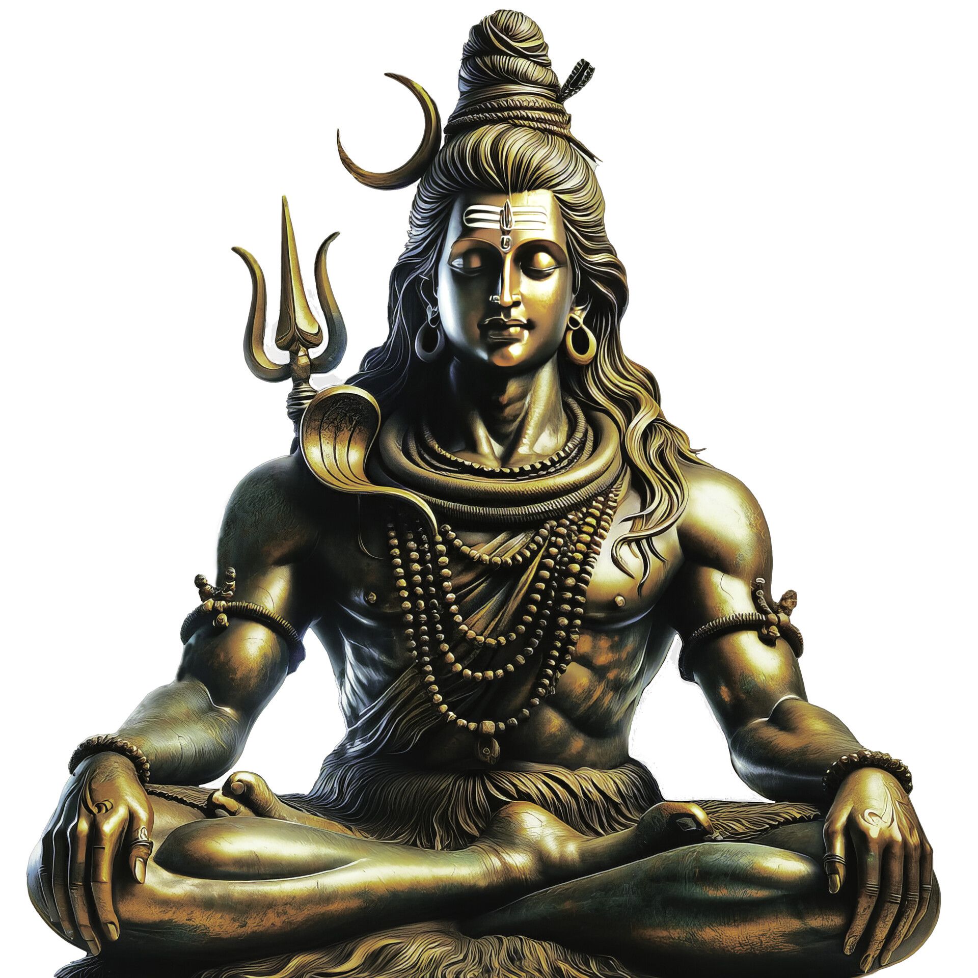 1920x1920 Divine Statue of Lord Shiva, The First Yogi