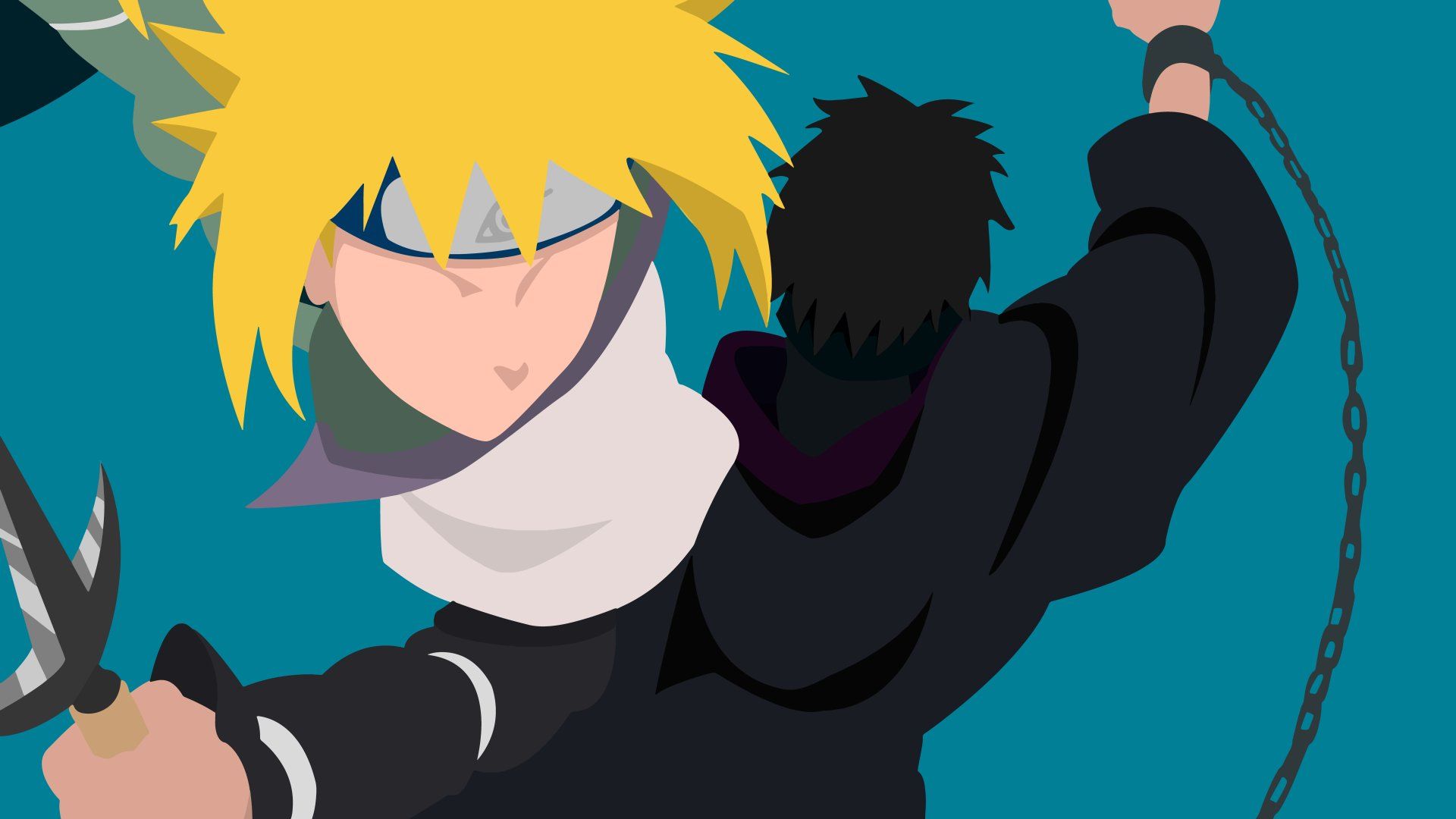 1920x1080 Minato vs Tobi Minimalist