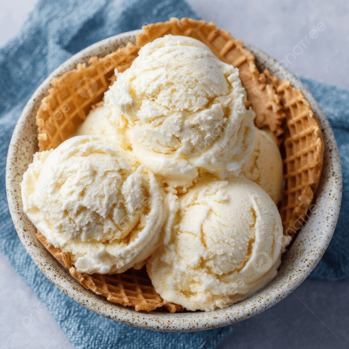 1200x1200 Creamy Vanilla Ice Cream Scoops Served In A Bowl Or Cone, Ice Cream, Dessert, Cold Background Image And Wallpaper for Free Download
