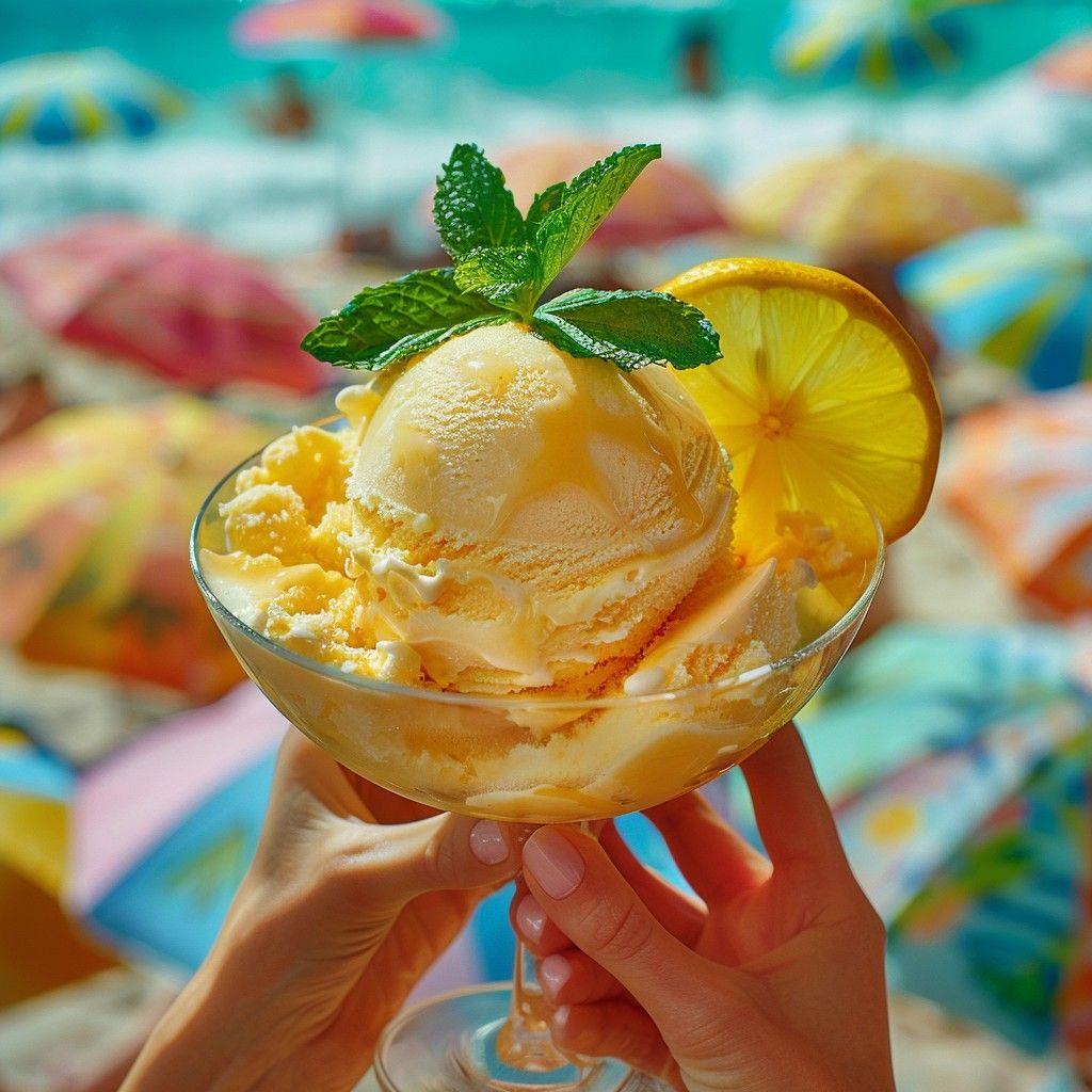 1024x1024 Free Summer Ice Cream Image, Beach, Ice Cream