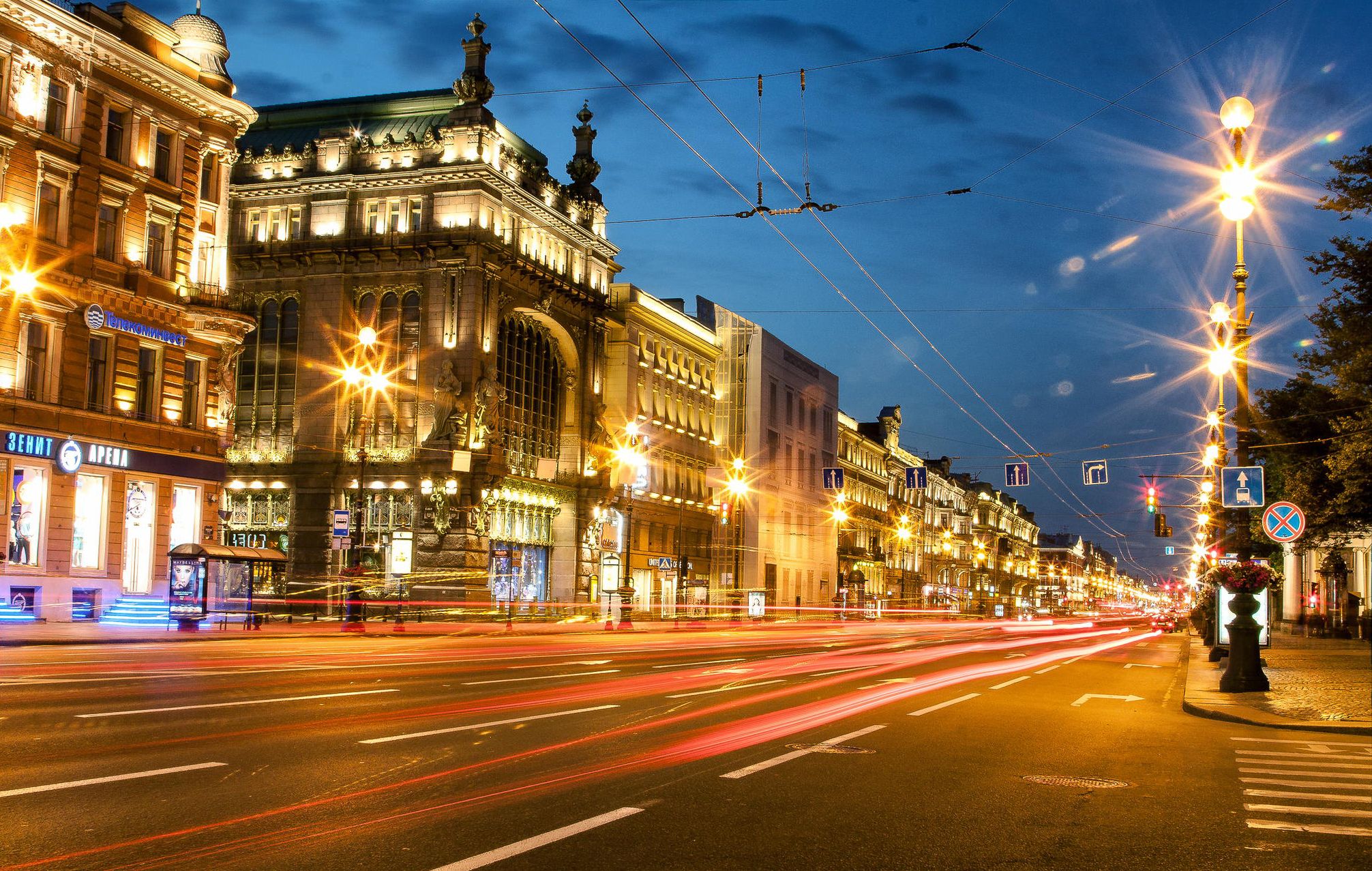 2012x1277 Wallpaper street, Peter, Saint Petersburg, Russia, Russia, SPb, St. Petersburg, Nevsky Prospekt for mobile and desktop, section город, resolution 2012x1277