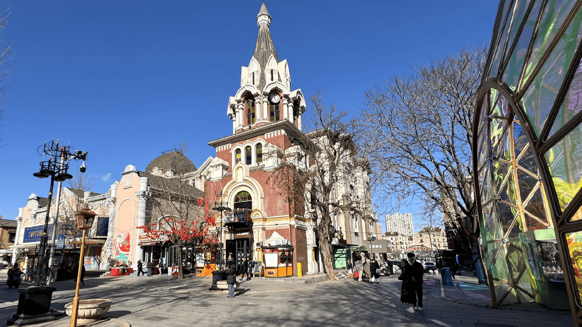 1920x1080 Russian Street in Dalian, a fusion of cultures and architecture