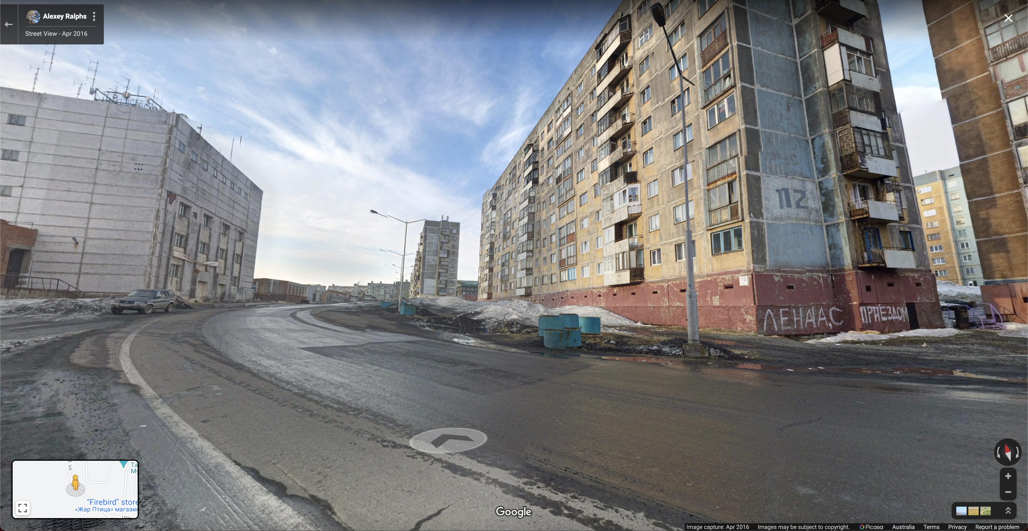 3584x1852 Dropped a random Google Map pin into Siberia. Looks like something from the Fallout series