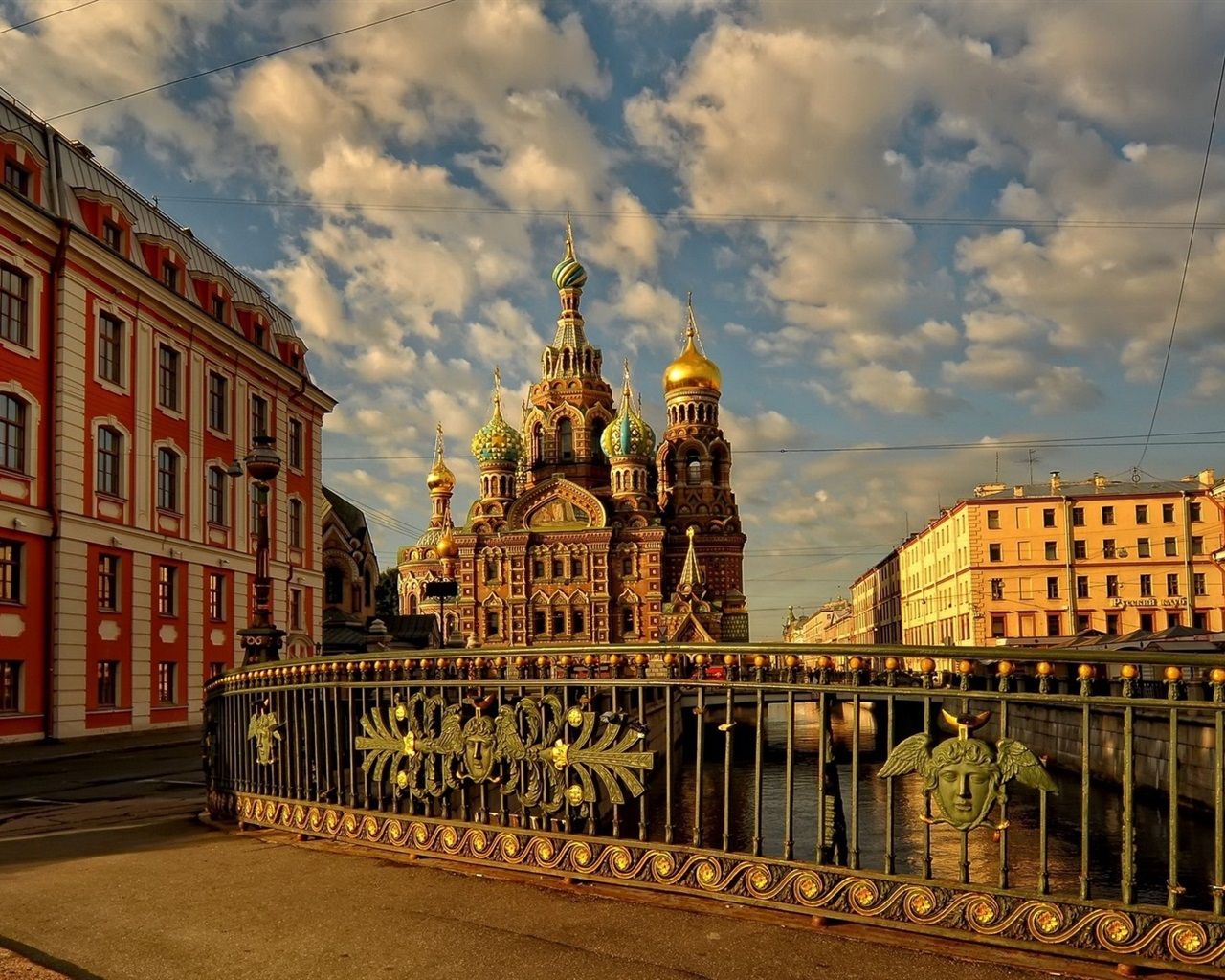 1280x1024 Wallpaper Russia St Petersburg, street, city, buildings 1920x1080 Full HD 2K Picture, Image