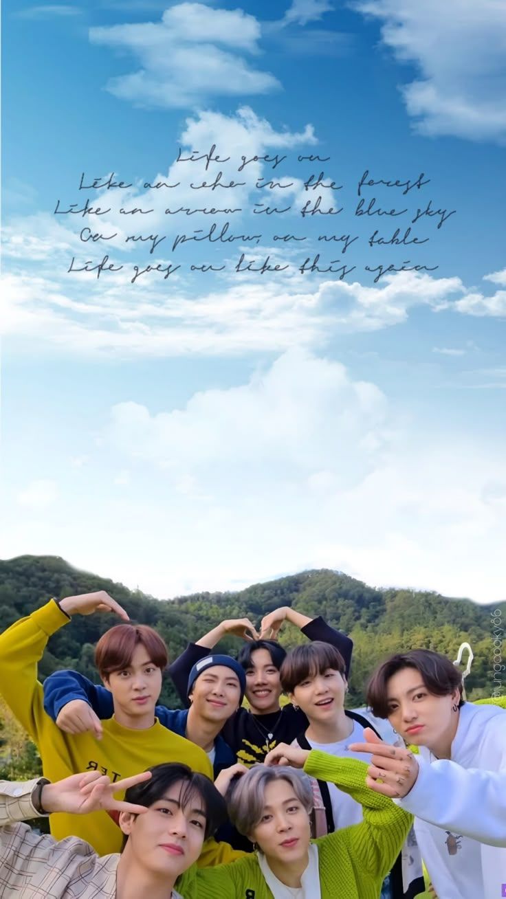736x1308 BTS special clip Life goes on in the forest version lockscreen wallpaper edit