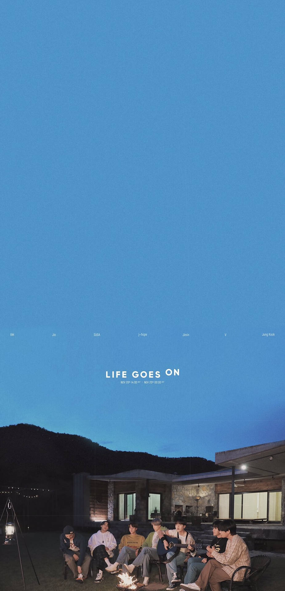 926x1920 Bts Life Goes On Bonfire Wallpaper