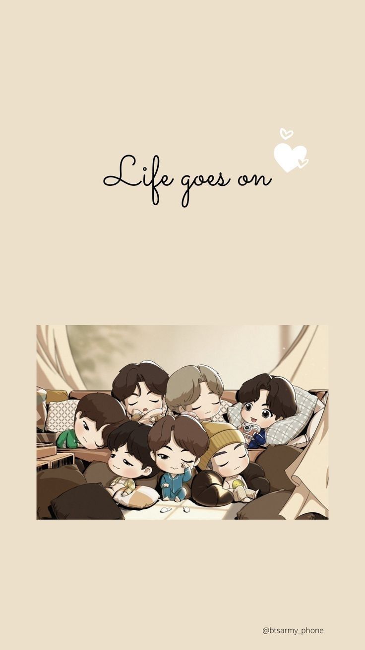 736x1308 Wallpaper iphone life goes on. Bts cute, Bts anime, Foto bts