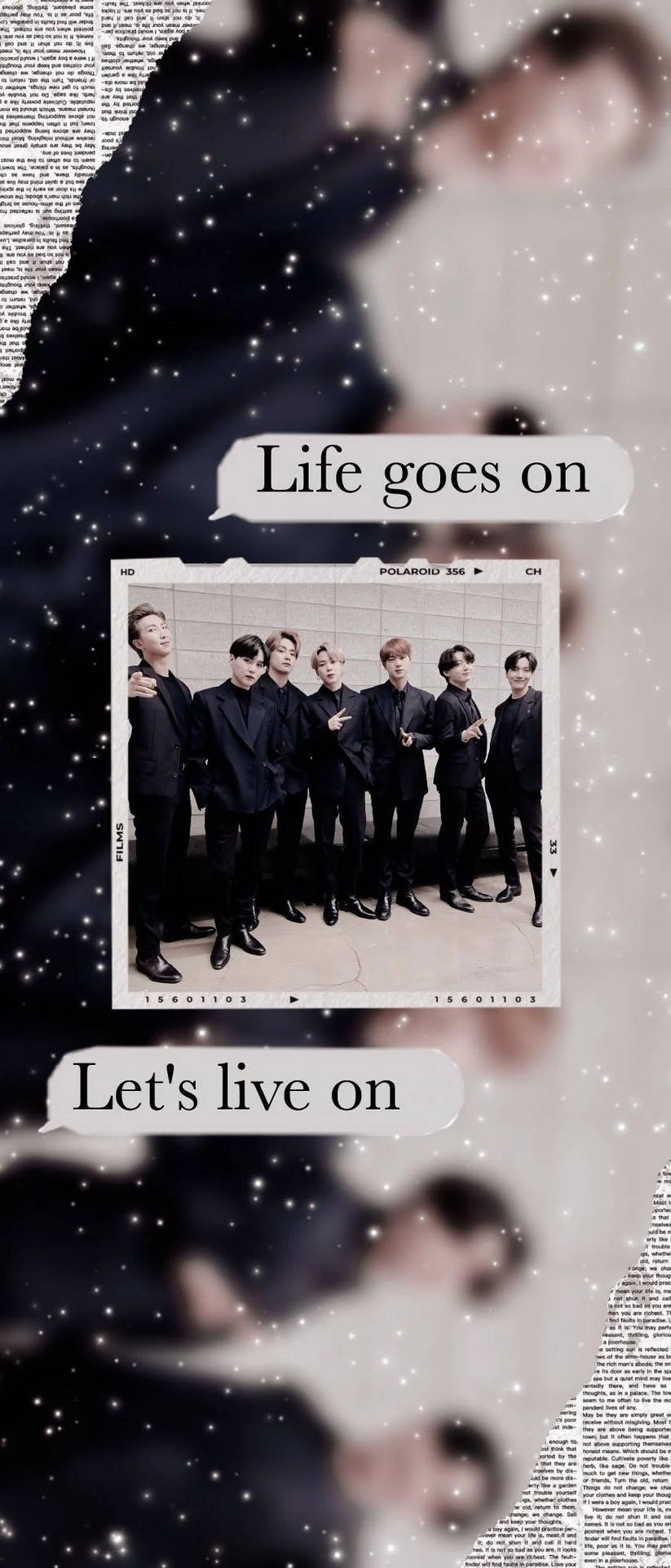 823x1920 Bts Life Goes On Speech Bubbles Wallpaper
