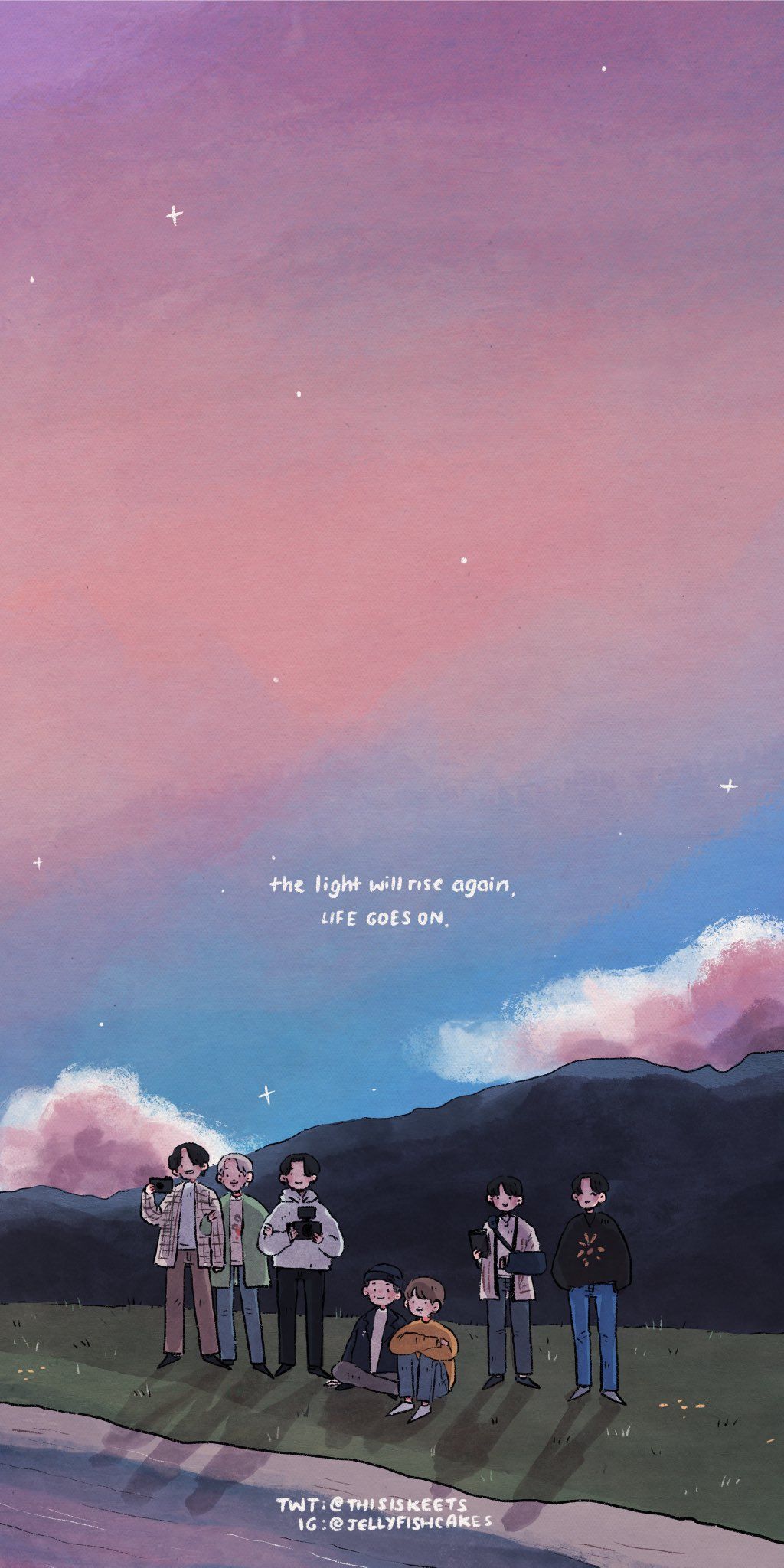 1024x2048 Aesthetic BTS Phone Wallpaper