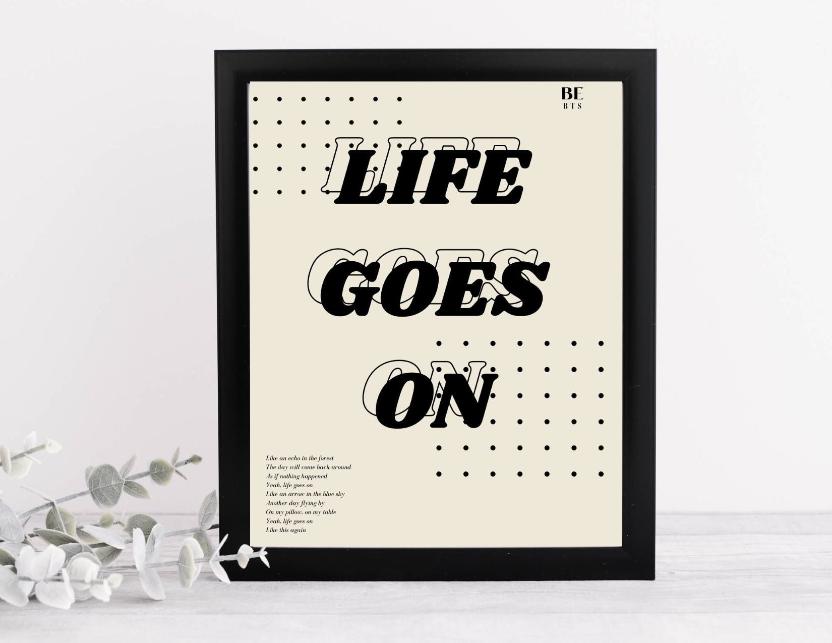 1650x1275 Life goes on lyrics wall art