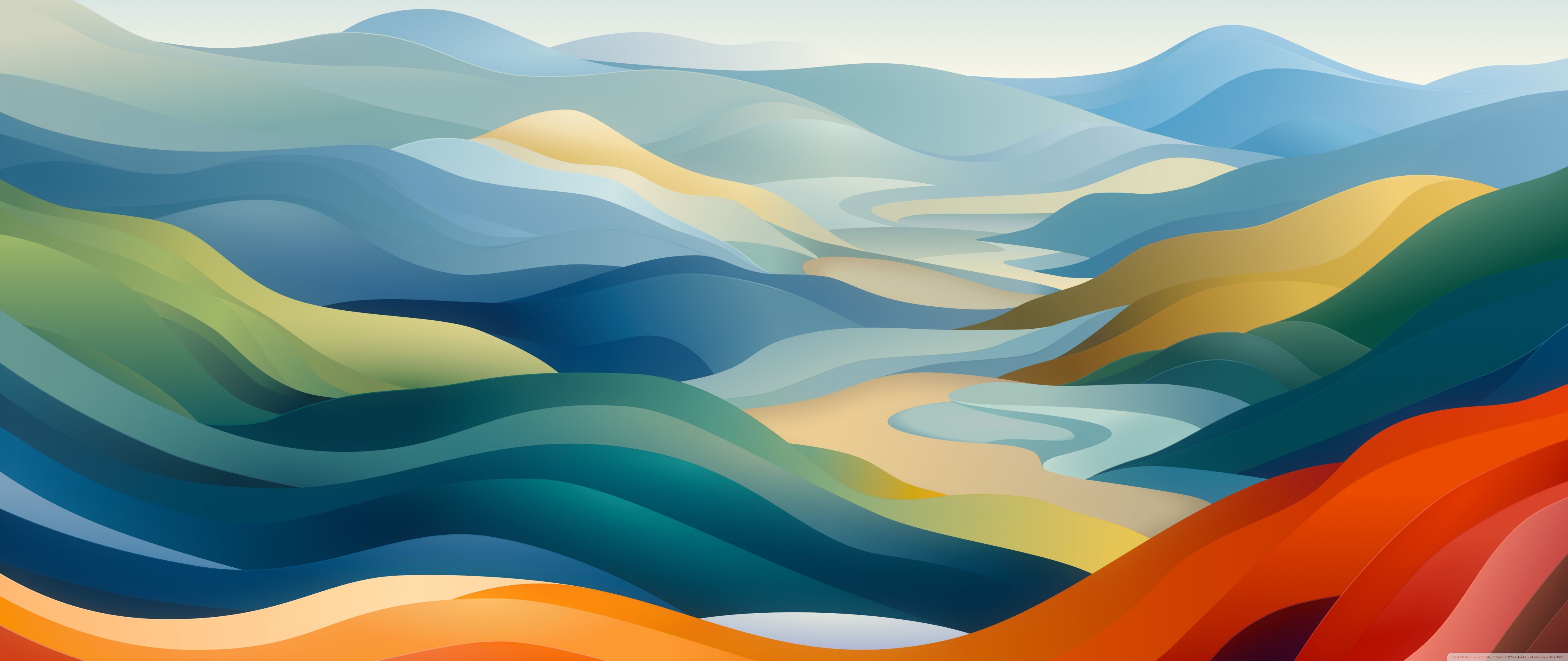 5120x2160 Abstract Hills Landscape 4K UHD Wallpaper for UltraHD Desktop and TV : Widescreen and UltraWide Display : Dual and Triple Monitor : Smartphone and Tablet Devices