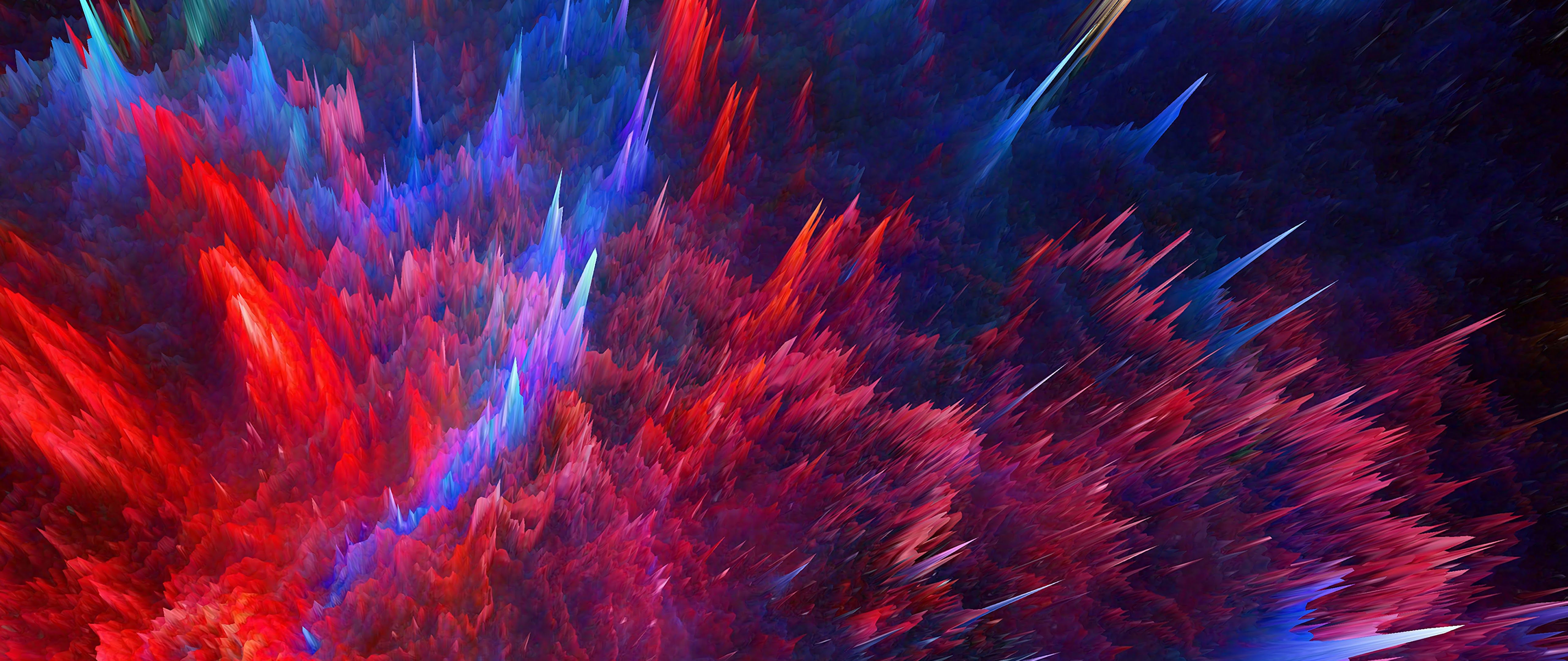5120x2160 Colorful Abstract Wave Illustration Background 4K Wallpaper HD