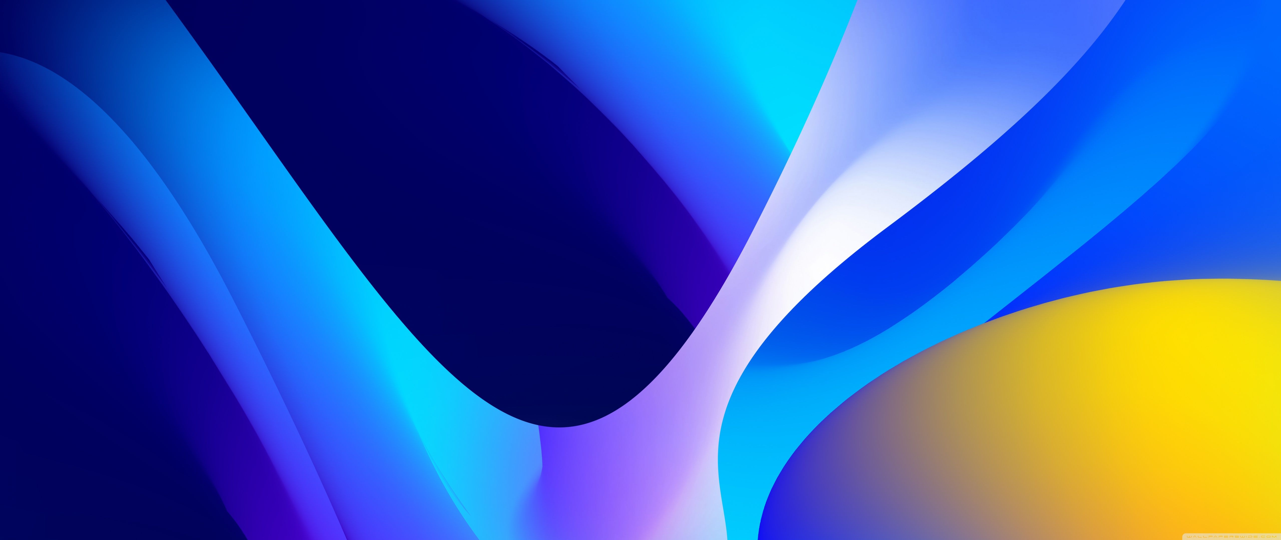 5120x2160 Abstract Design, Blue, Yellow 4K UHD Wallpaper for UltraHD Desktop and TV : Widescreen and UltraWide Display : Dual Monitor : Smartphone and Tablet Devices