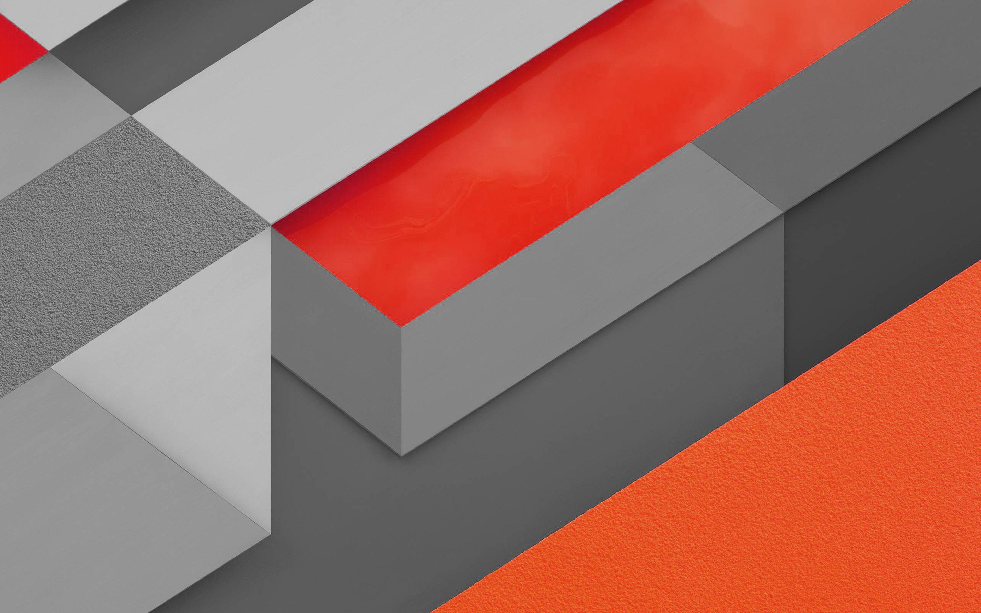 3840x2400 Marshmallow Android Orange Triangle Pattern Wallpaper