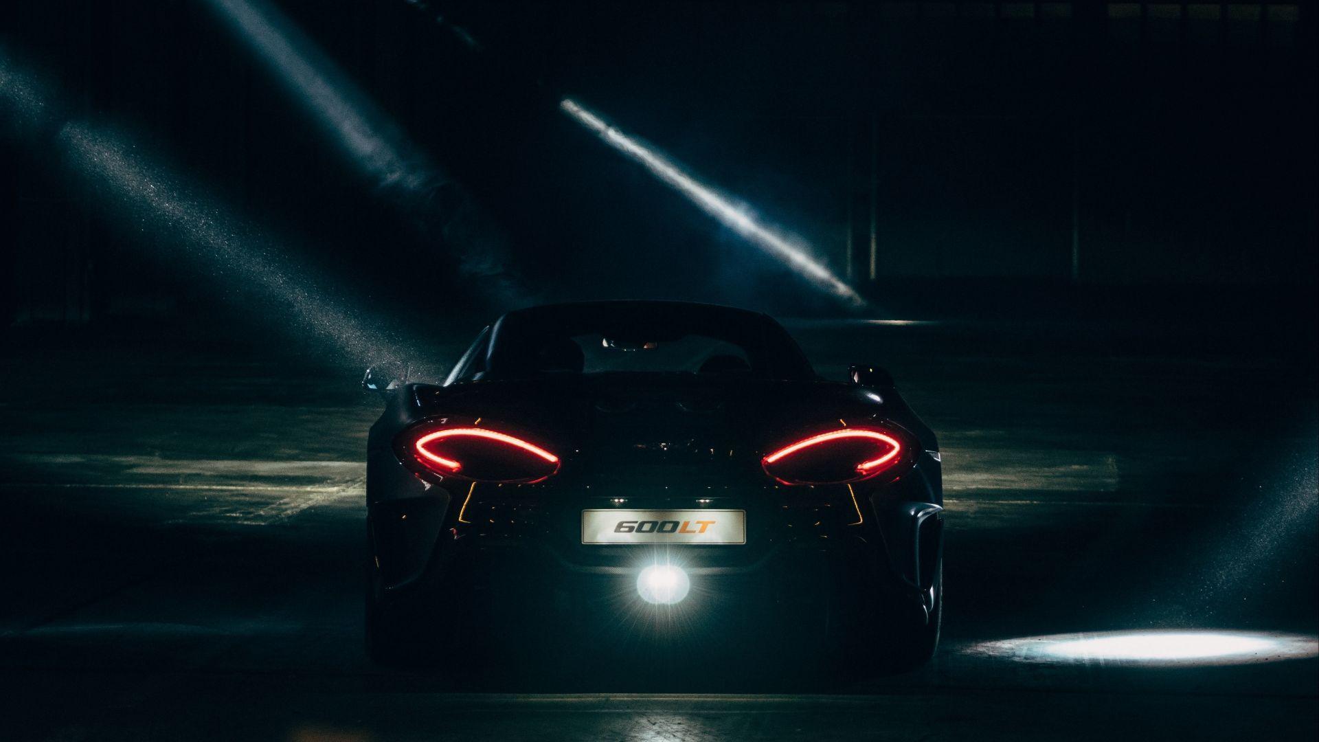 1920x1080 Desktop wallpaper black, supercar, tail lights, mclaren, HD image, picture, background, 648048