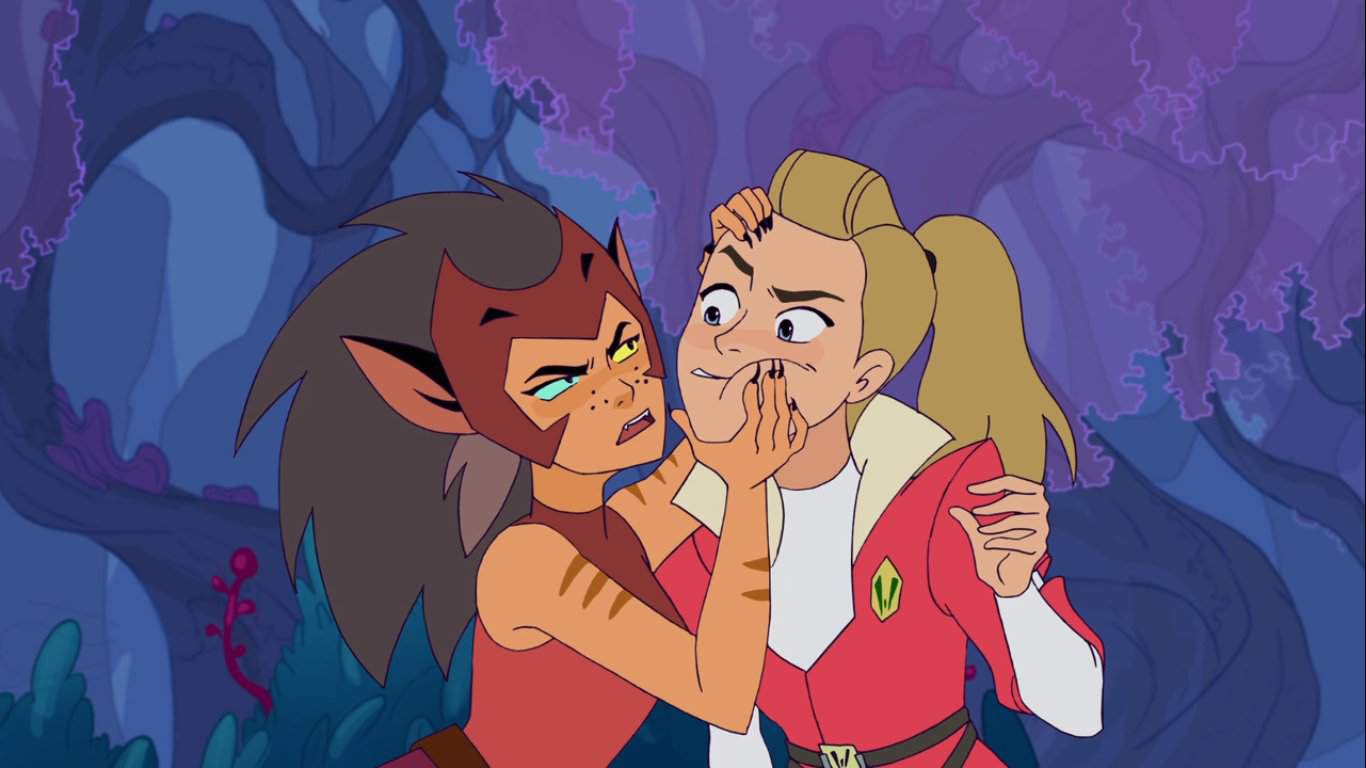 1366x768 Adora And Catra Desktop Wallpaper