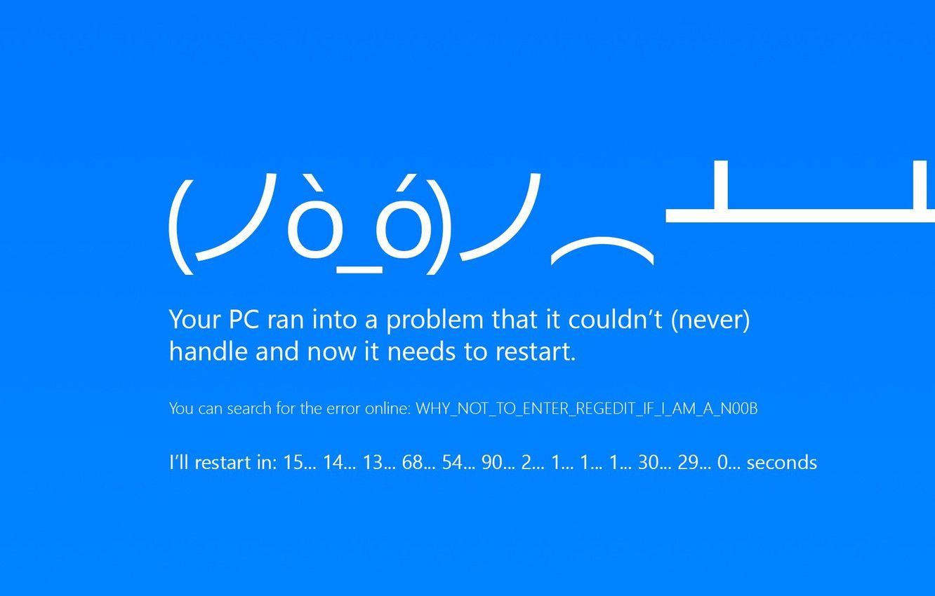 1332x850 Wallpaper Windows, Blue, Smile, BSOD, Death, Screen, The OFFICE image for desktop, section минимализм