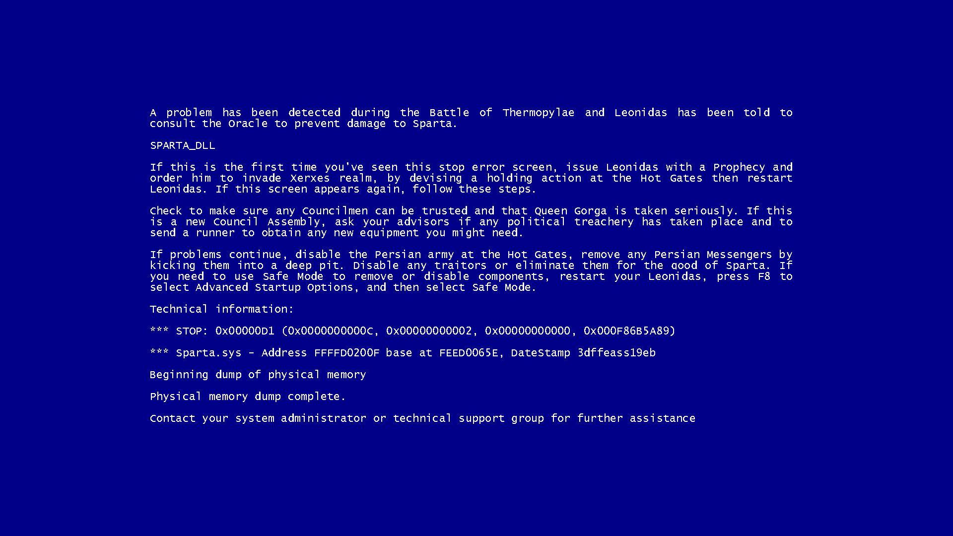 1920x1080 Wallpaper 1920x1080 Blue Screen Of Death