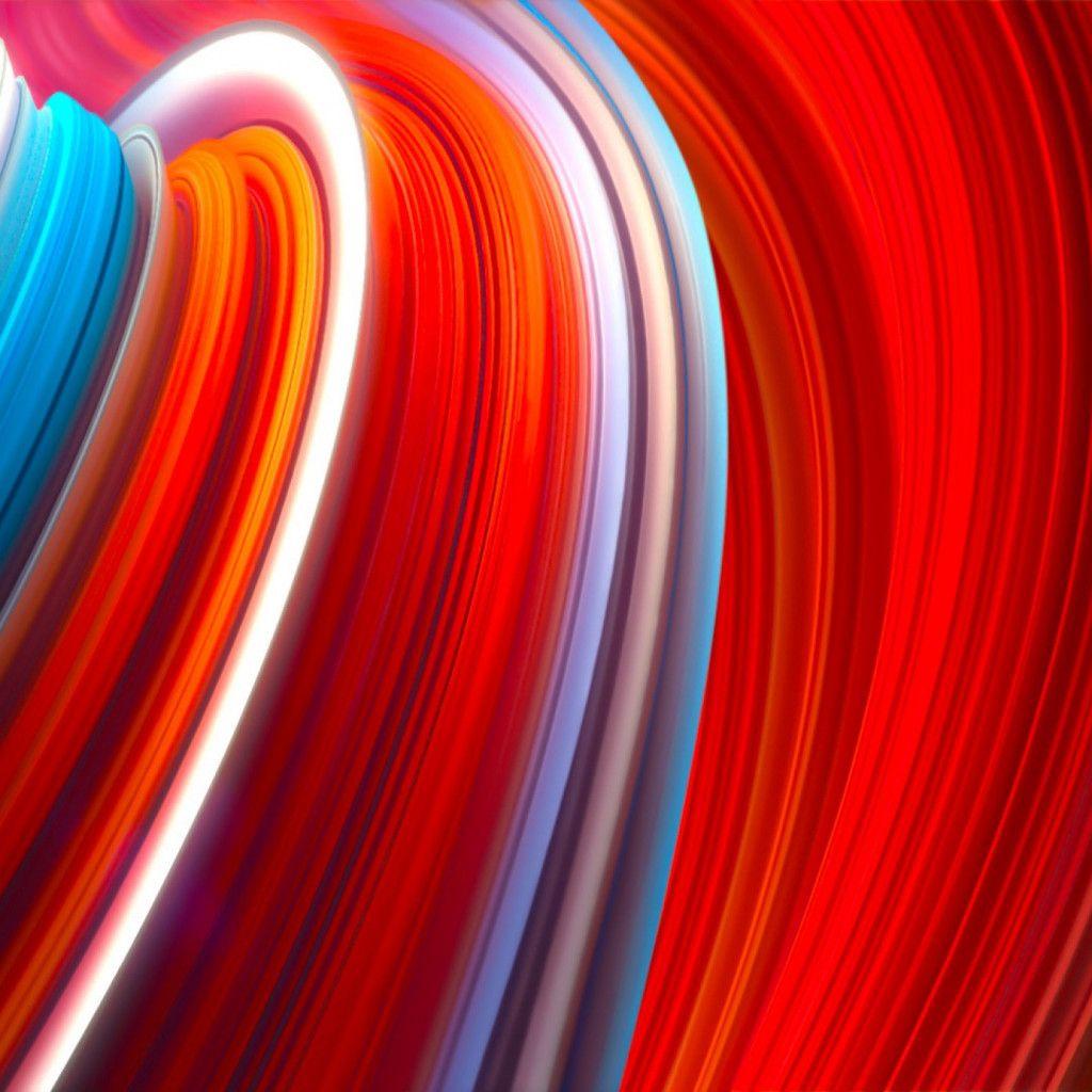 1024x1024 Xiaomi Mi Mix 3 Abstract Lines Wallpaper