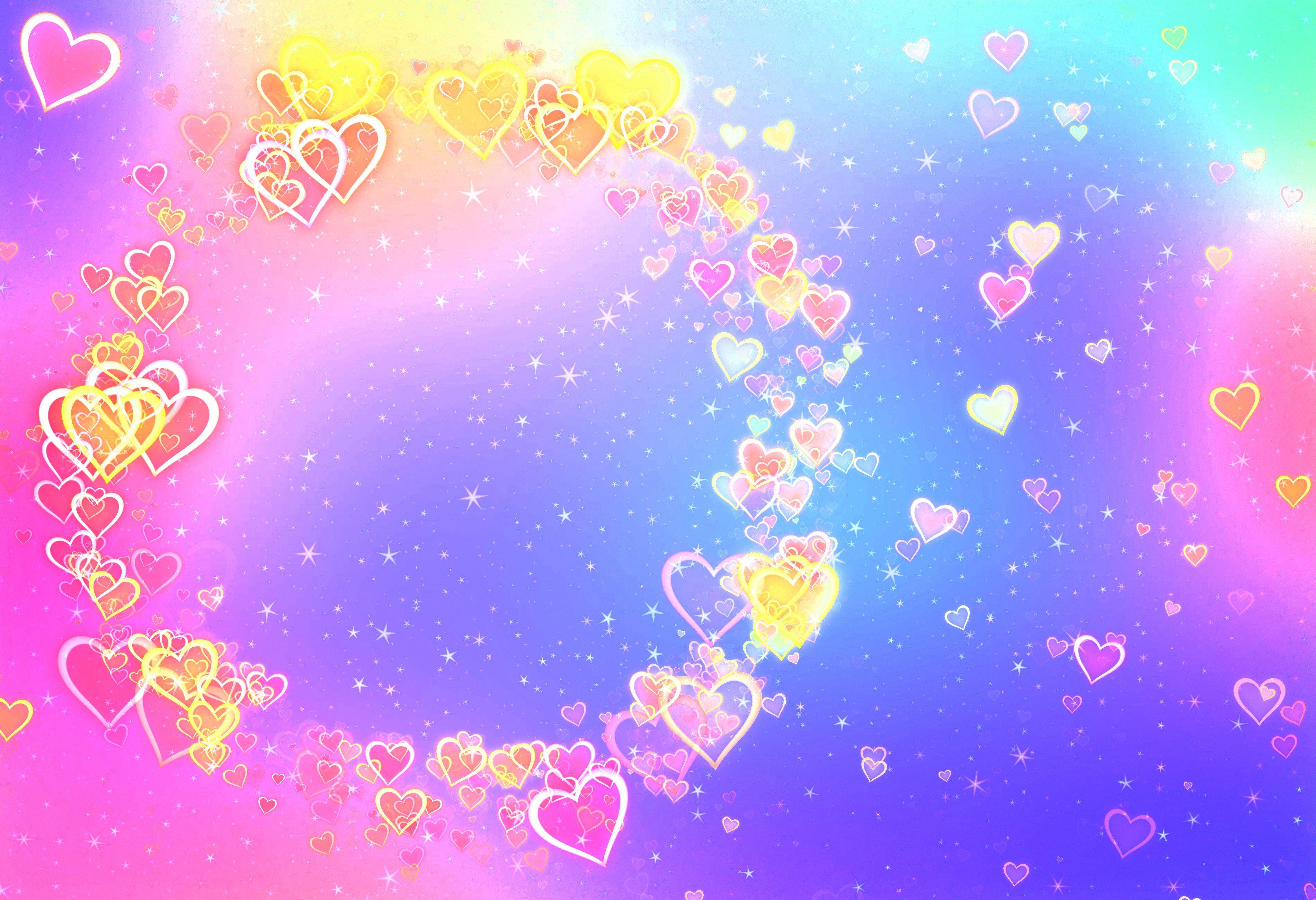 3800x2600 Wallpaper Love hearts, Abstract, Colorful, 4K, Love
