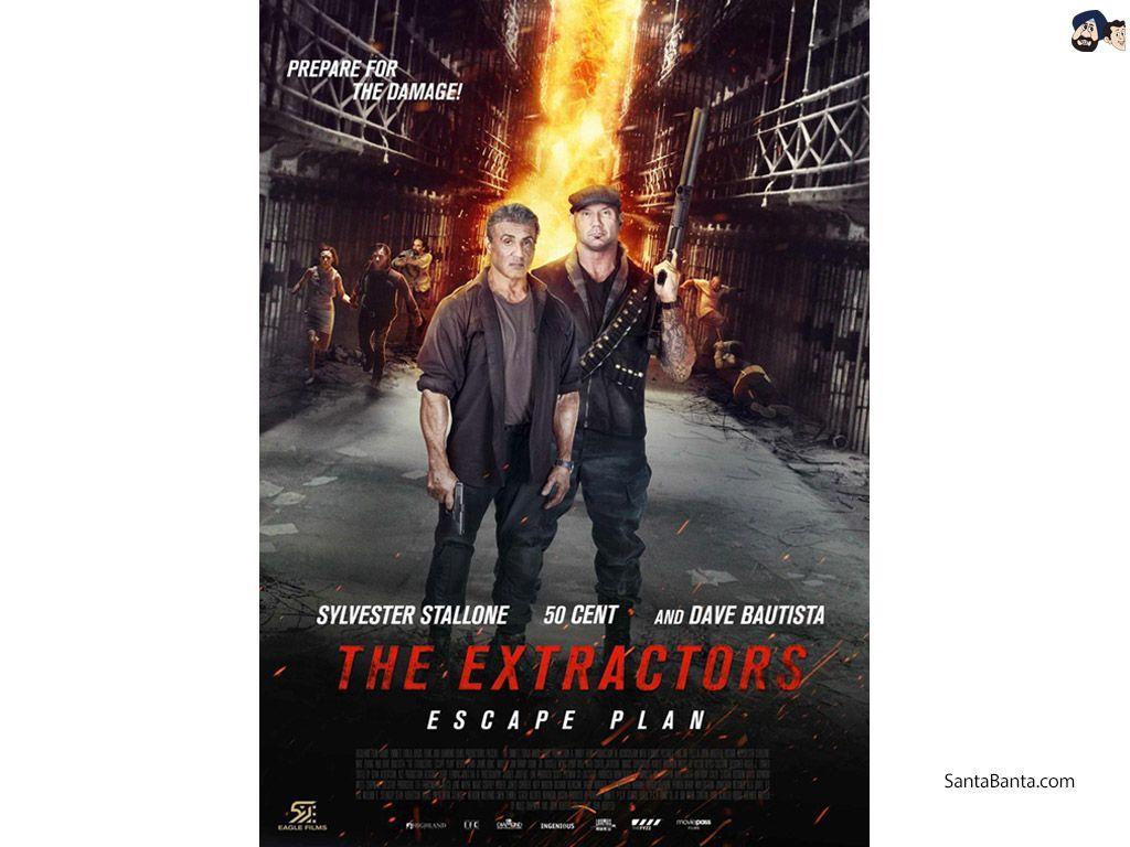 1024x768 Escape Plan The Extractors starring Sylvester Stallone, 50 Cent & Dave Bautista