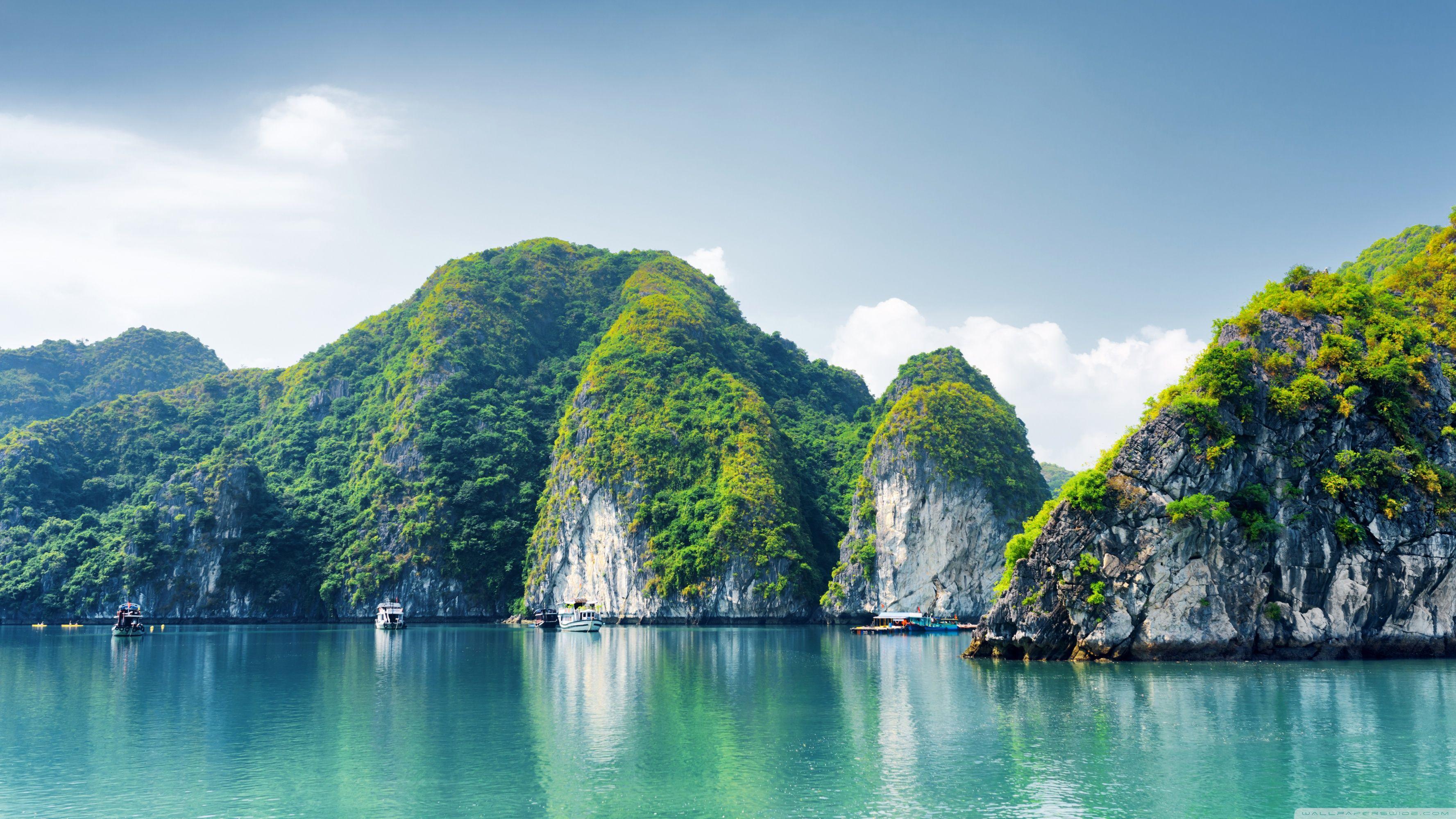 3554x1999 Ha Long Bay, Vietnam Ultra HD Desktop Background Wallpaper for 4K UHD TV : Widescreen & UltraWide Desktop & Laptop : Tablet