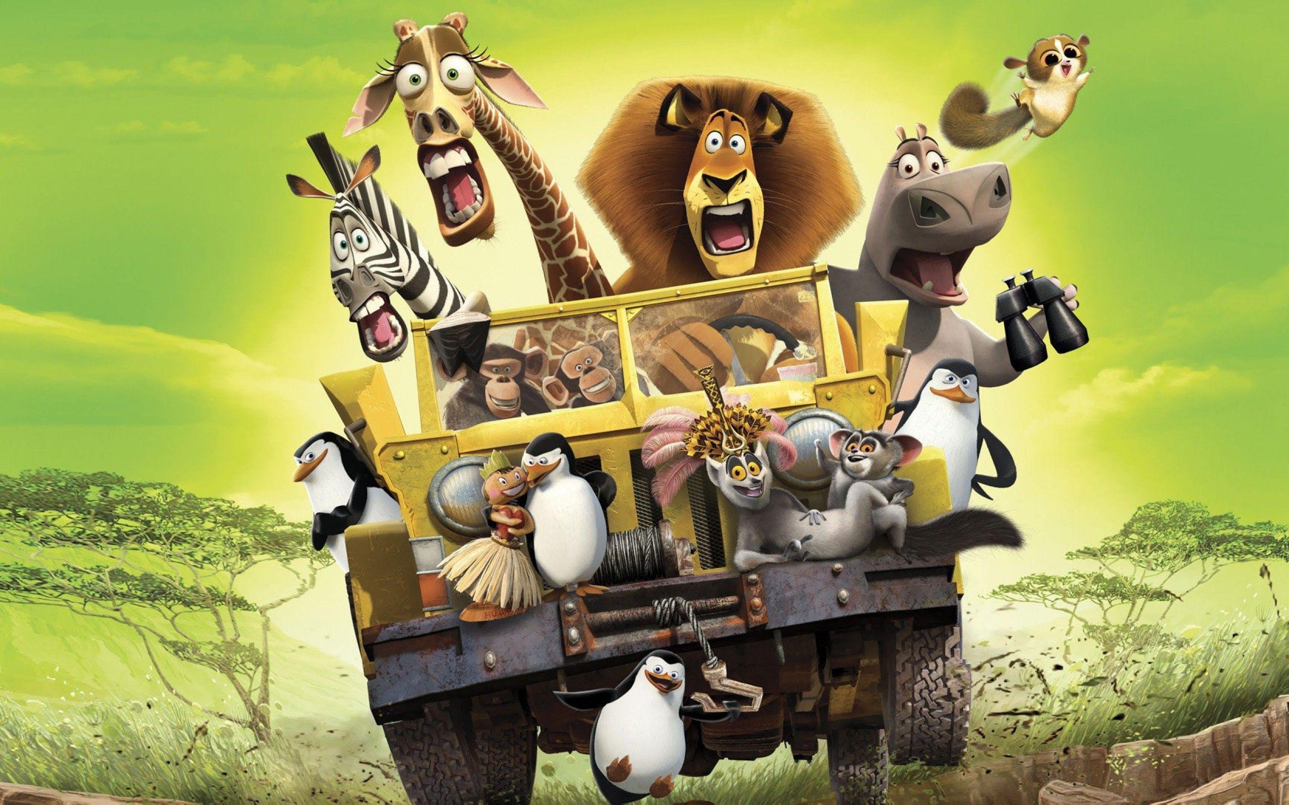 Hình nền hoạt hình Madagascar 2560x1600