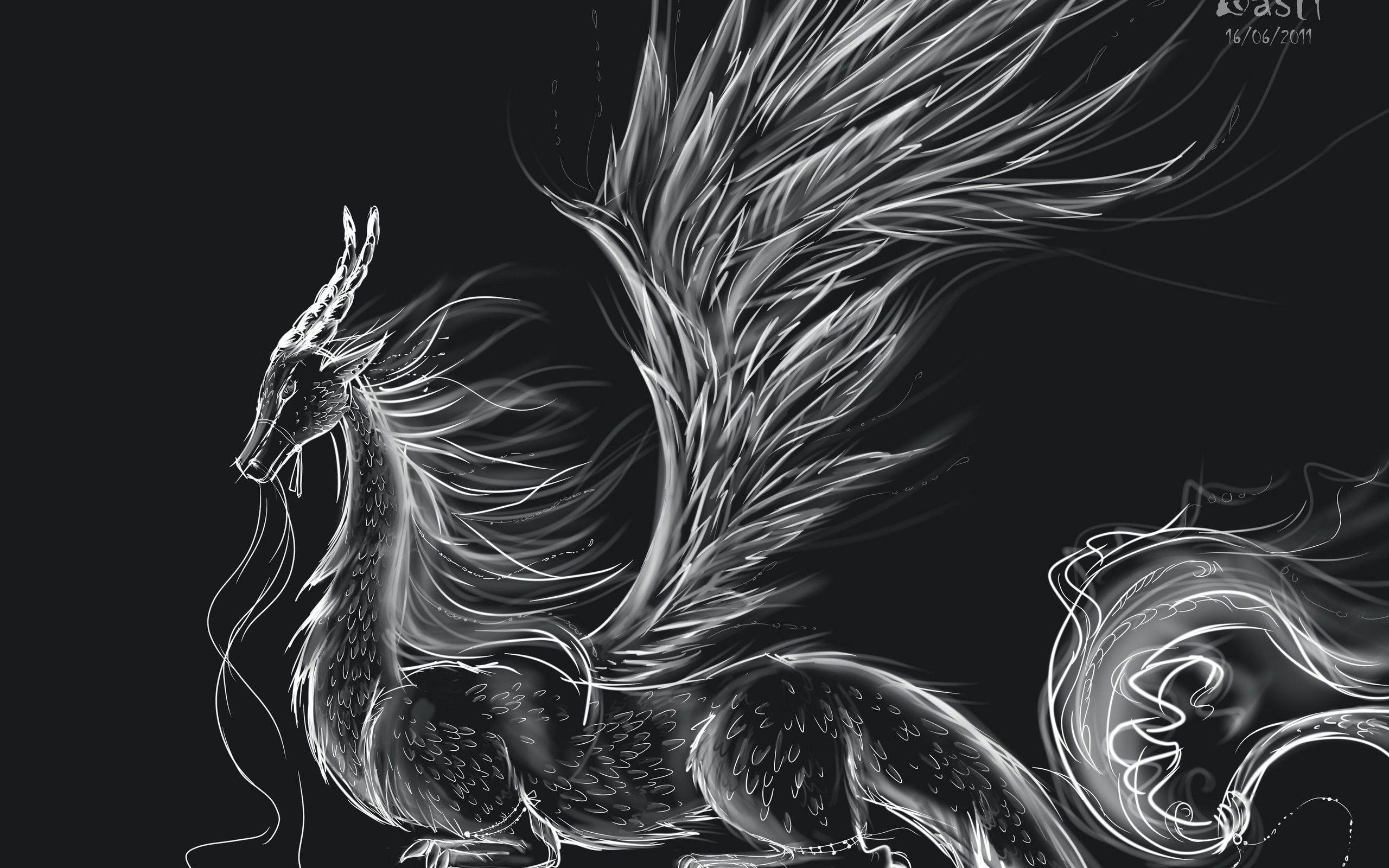 Black and White Dragon Wallpapers - Top Free Black and White Dragon