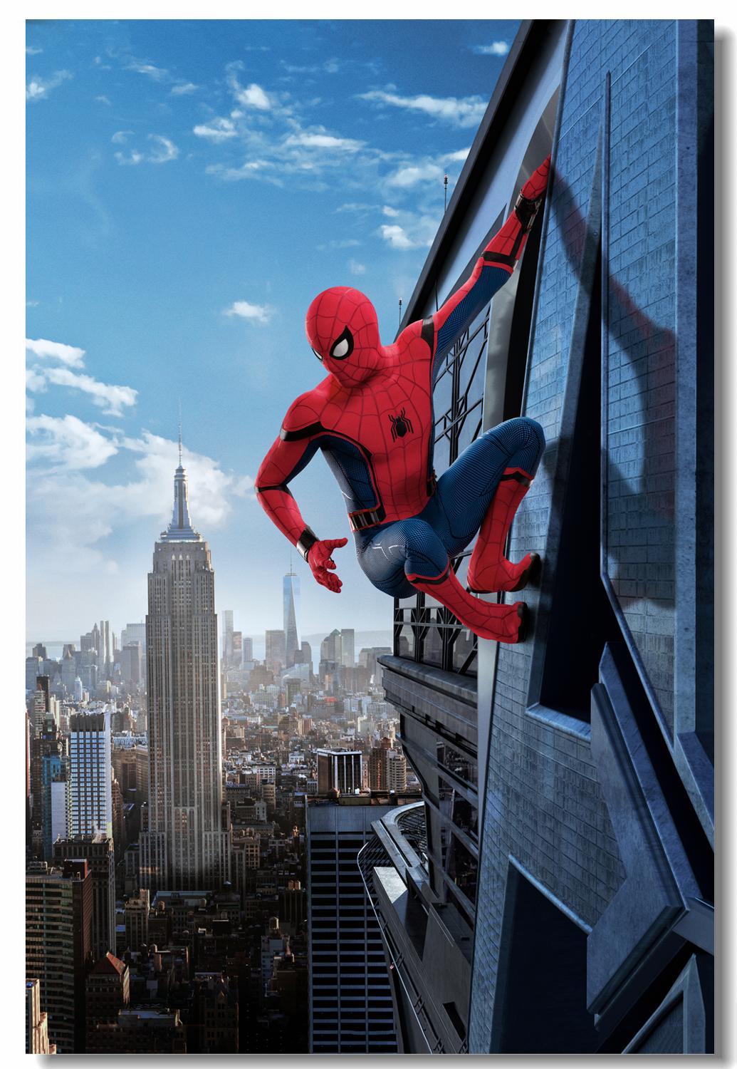 1035x1500 Custom Canvas Art Spider Man Homecoming Poster Marvel Wallpaper Mural Classic Wall Stickers Home Decals Christmas Gift #. stickers home. wall stickerwall stickers home