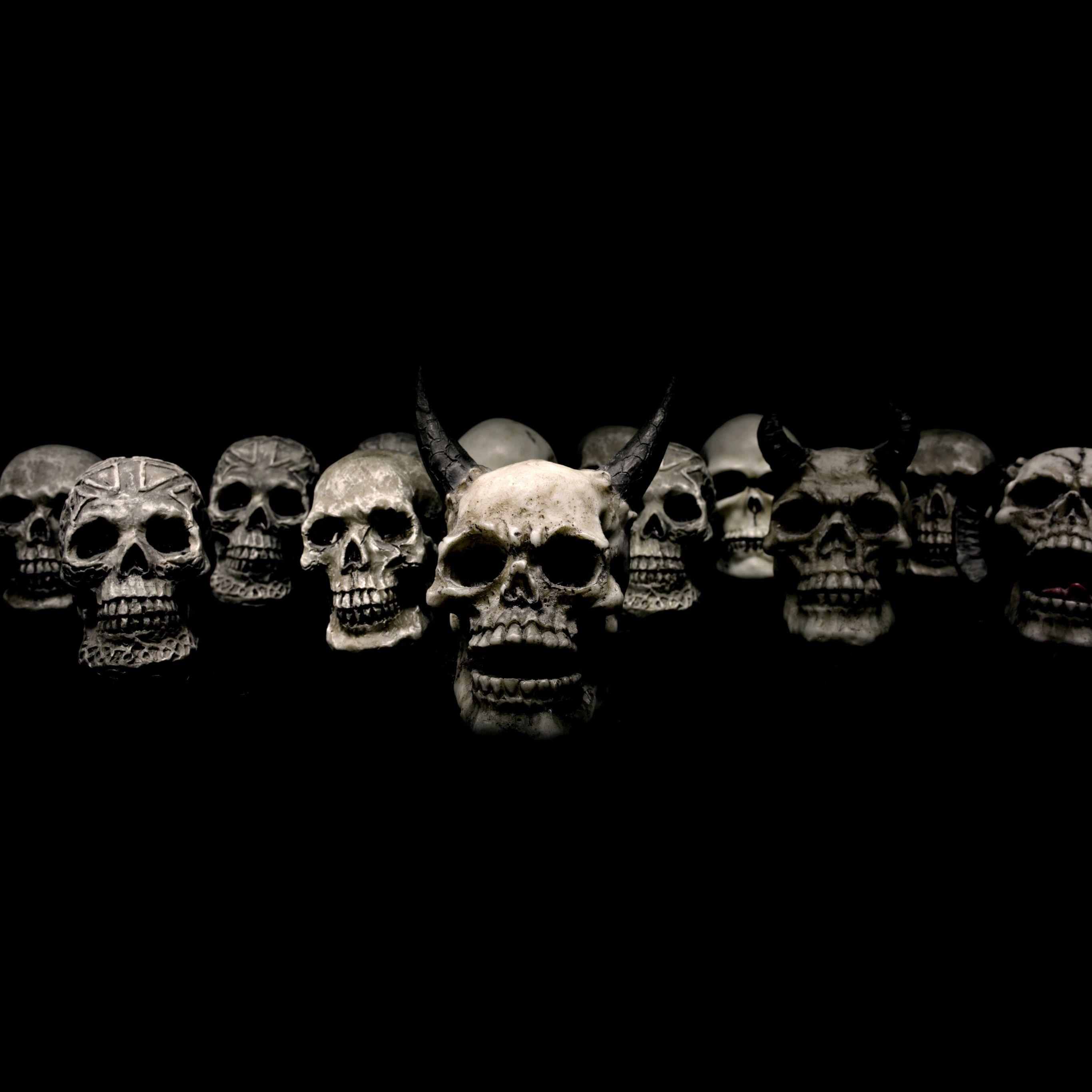 2732x2732 Scary Skulls wallpaper 2732x2732