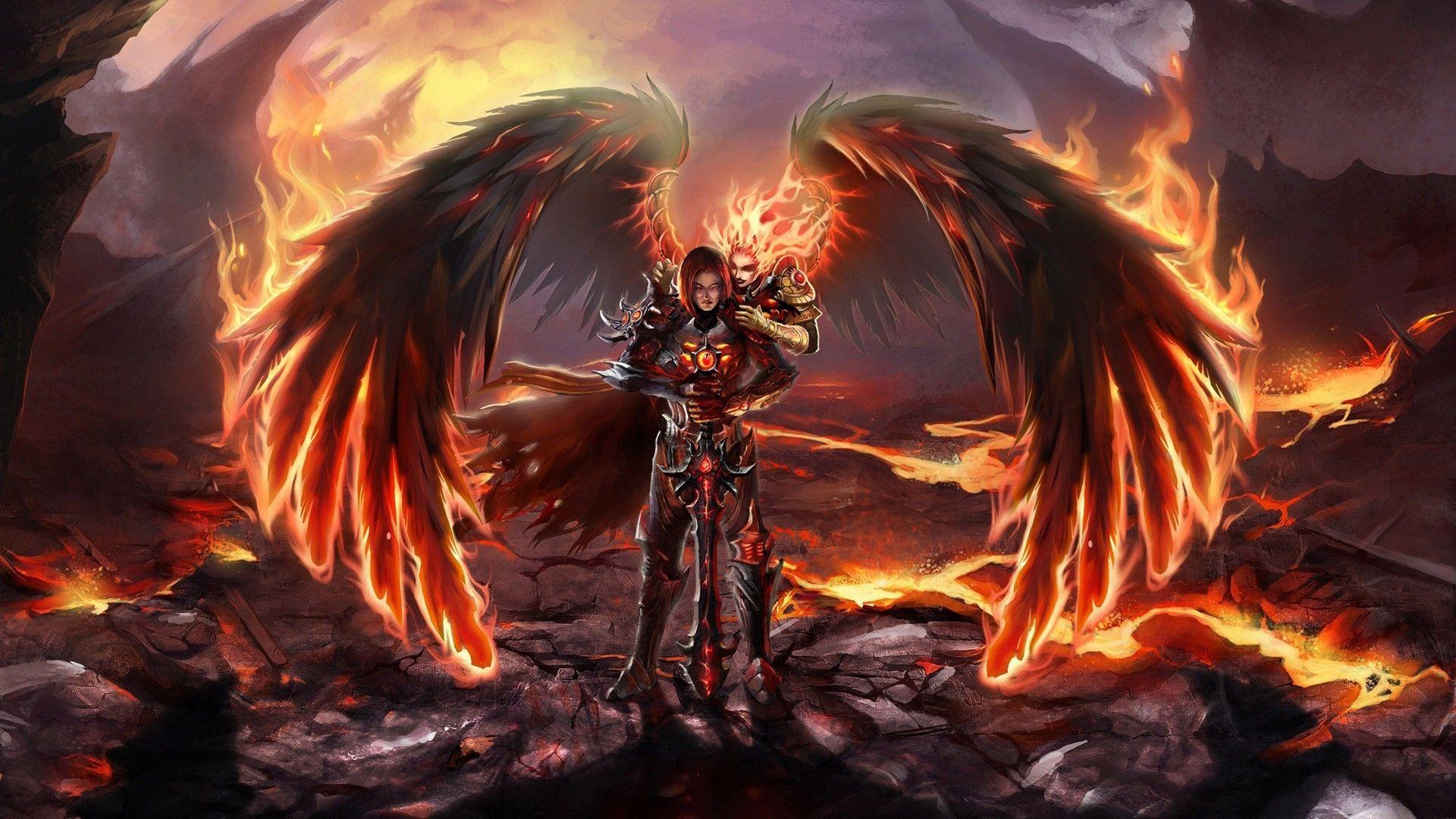 1920x1080 video games, wings, knights, fire, heroes, fantasy art, magic, Heroes of Might and Magic, Heroes Of Might And Magic VI, repost wallpaper