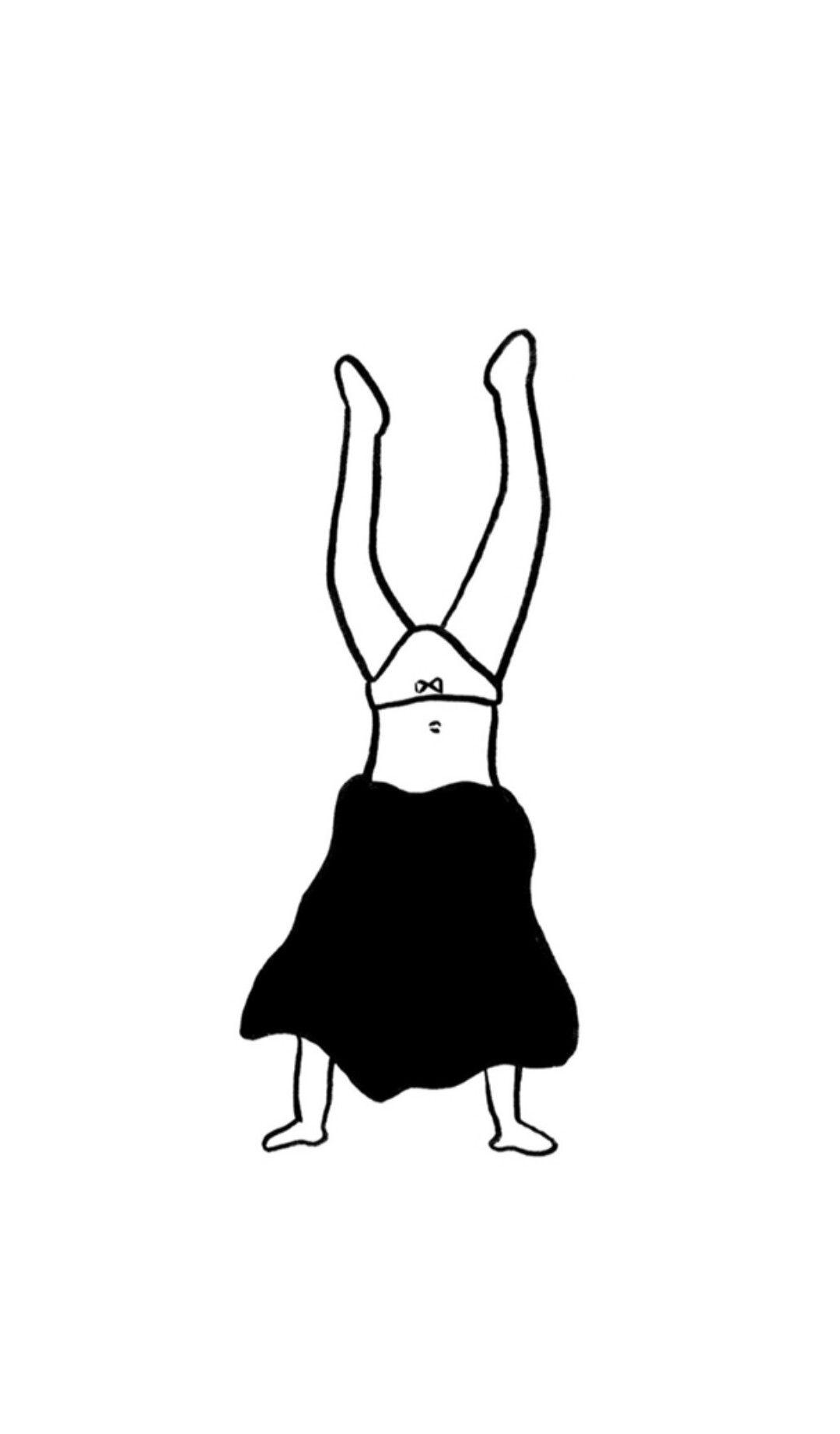 1080x1842 Minimal Handstand Drawing Wallpaper. Cute art, Illustrations and posters, Illustration art