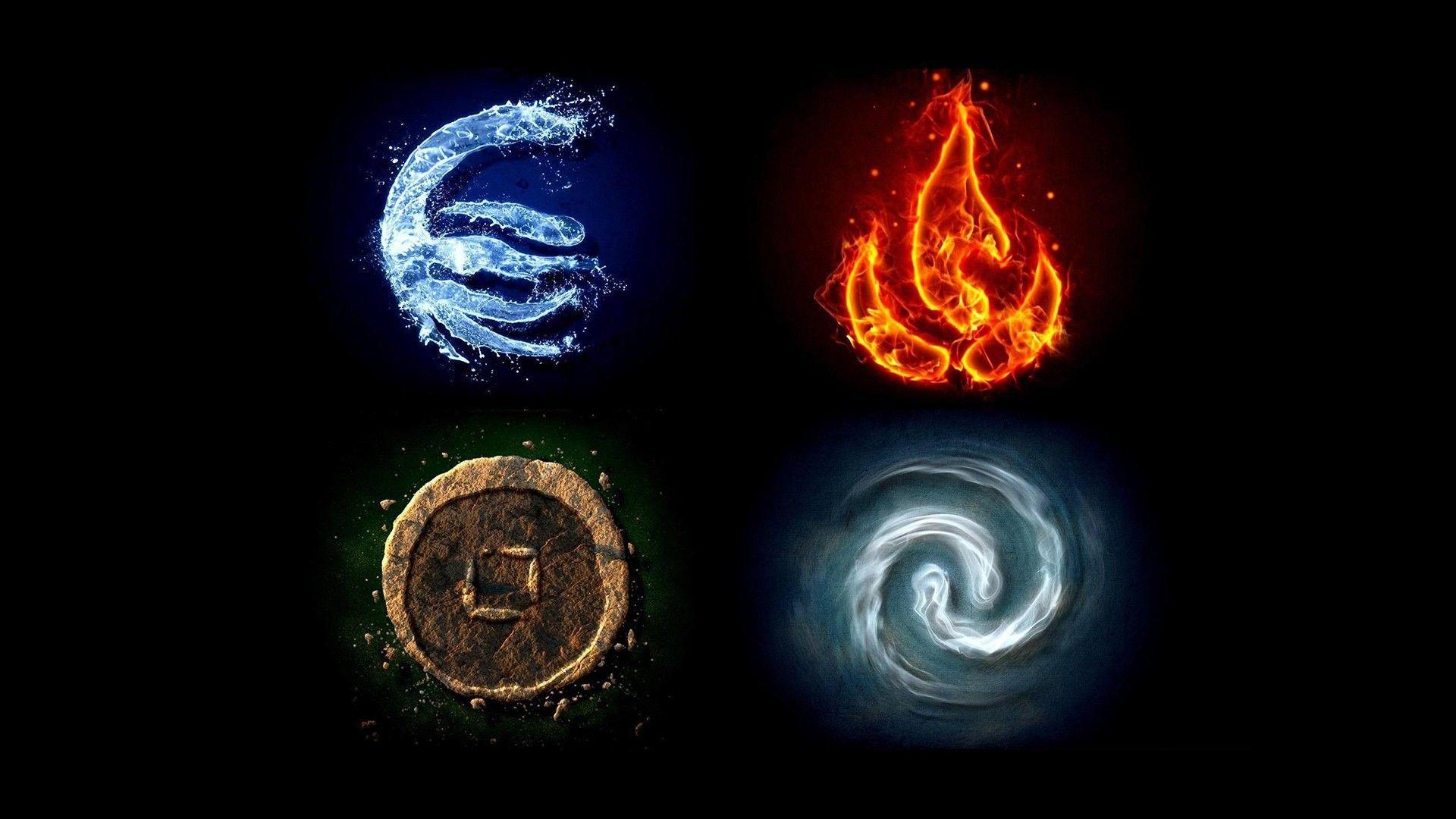 1920x1080 # yếu tố của bốn người, # nền đen, # nền đơn giản, #Avatar: The Last Airbender, #Earth, # lửa, # nước, # không gian, hình nền Hình nền HD