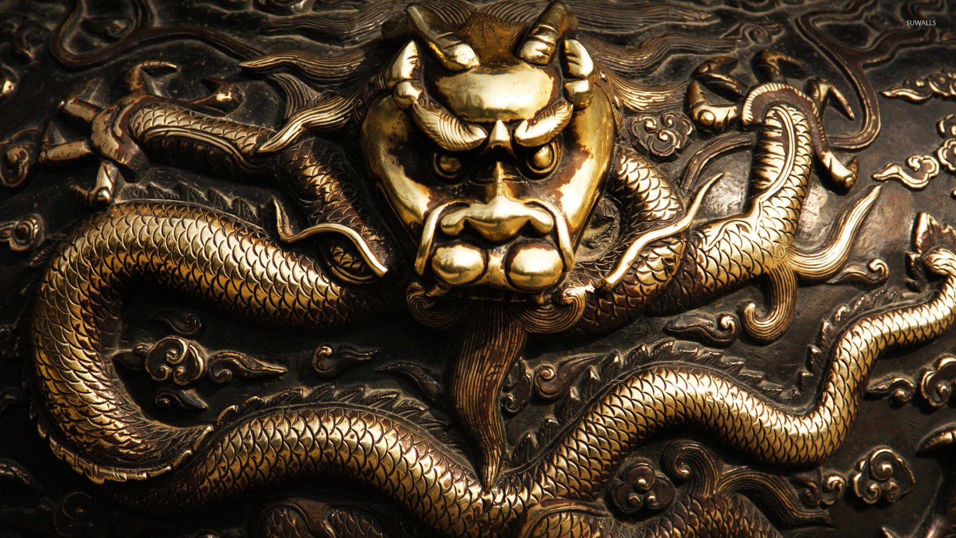 1920x1080 Golden dragon wallpaper wallpaper