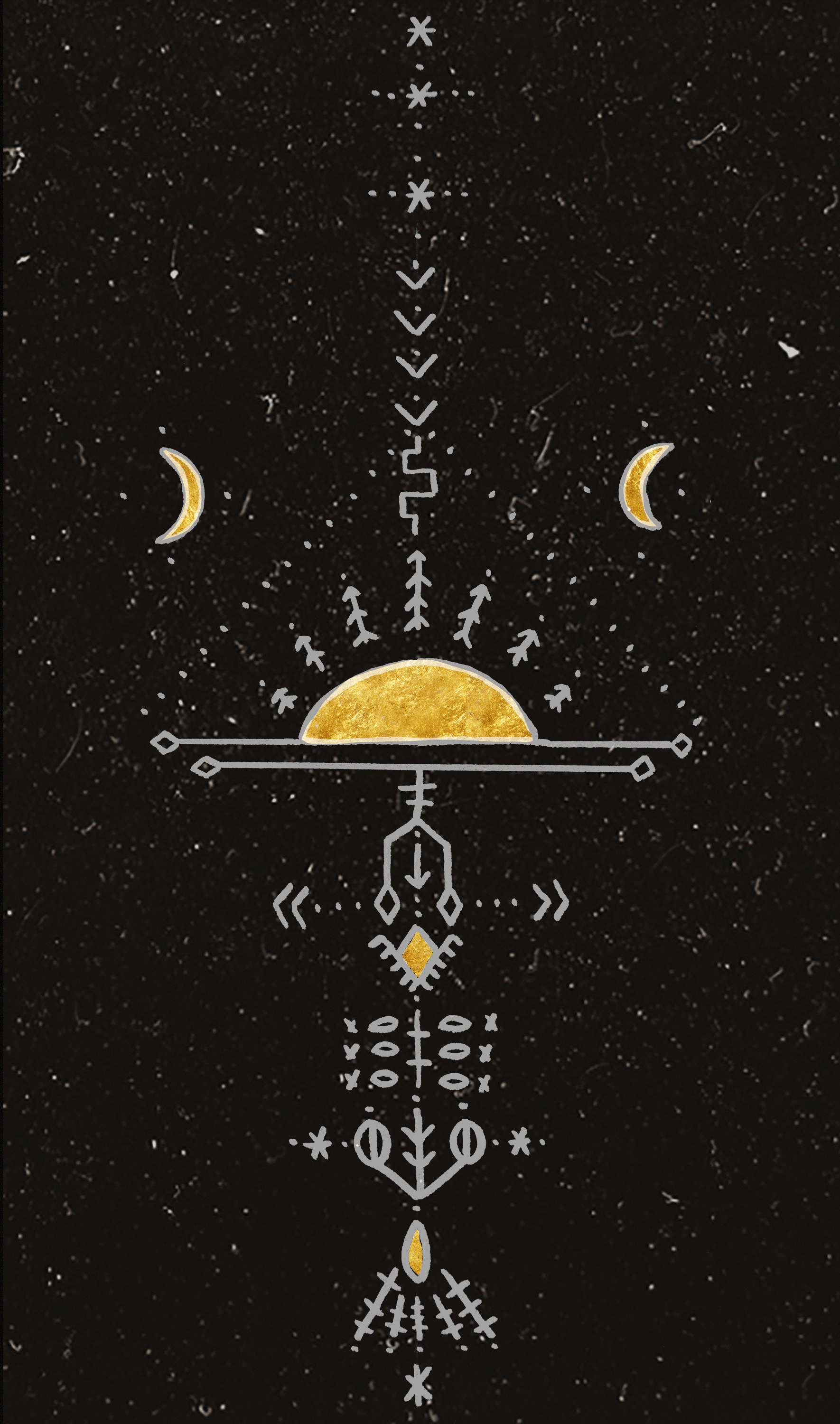 1770x3000 Bohemian Moon Wallpaper