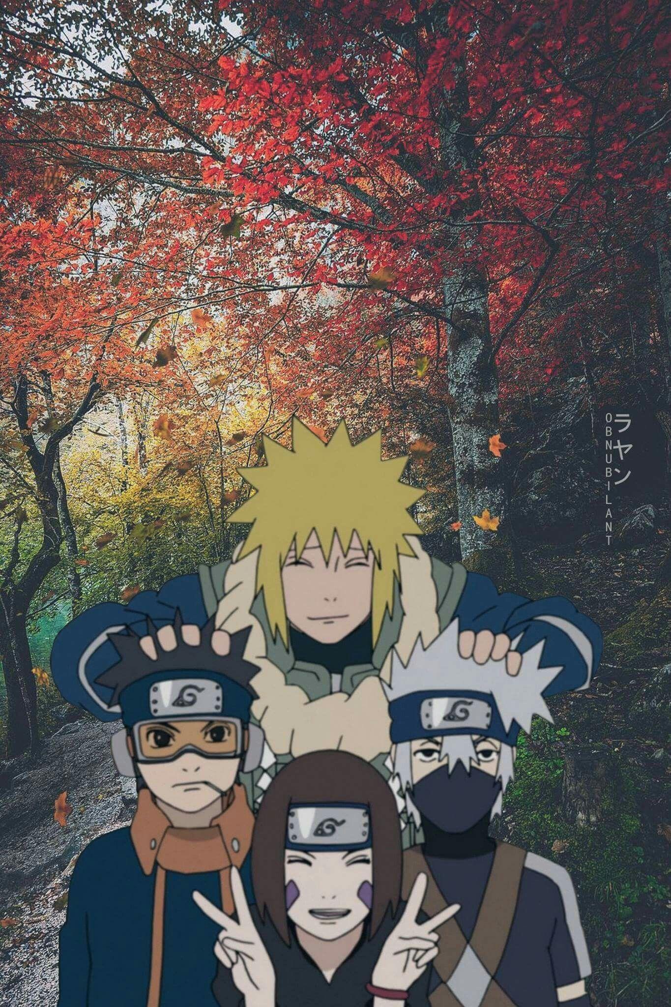 1365x2048 Minato. Obito. Rin. Kakashi • Minato's team. Wallpaper naruto shippuden