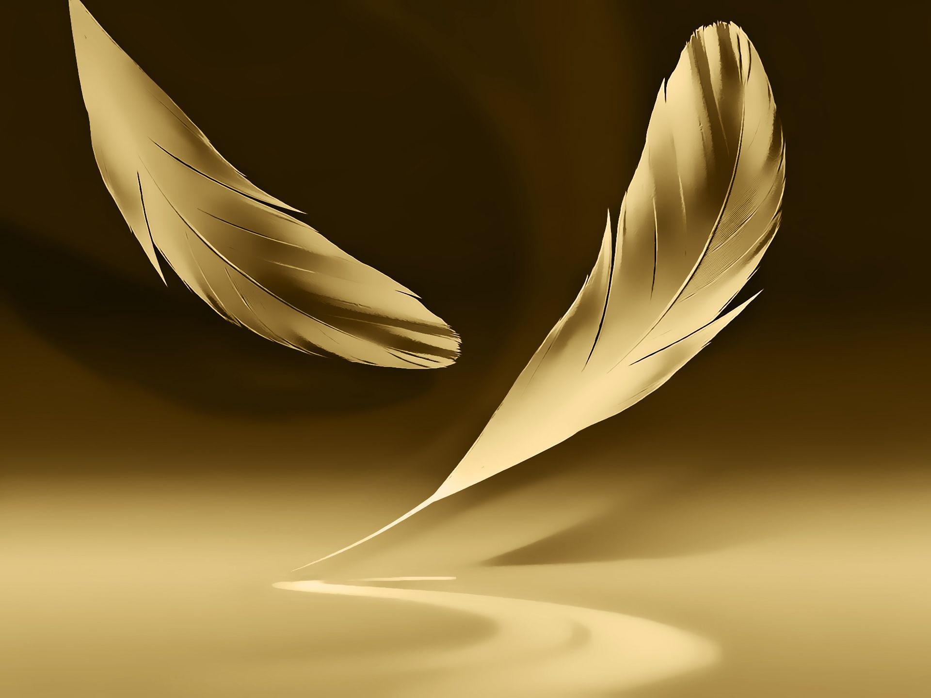 Gold Feather Wallpapers - Top Free Gold Feather Backgrounds -  WallpaperAccess