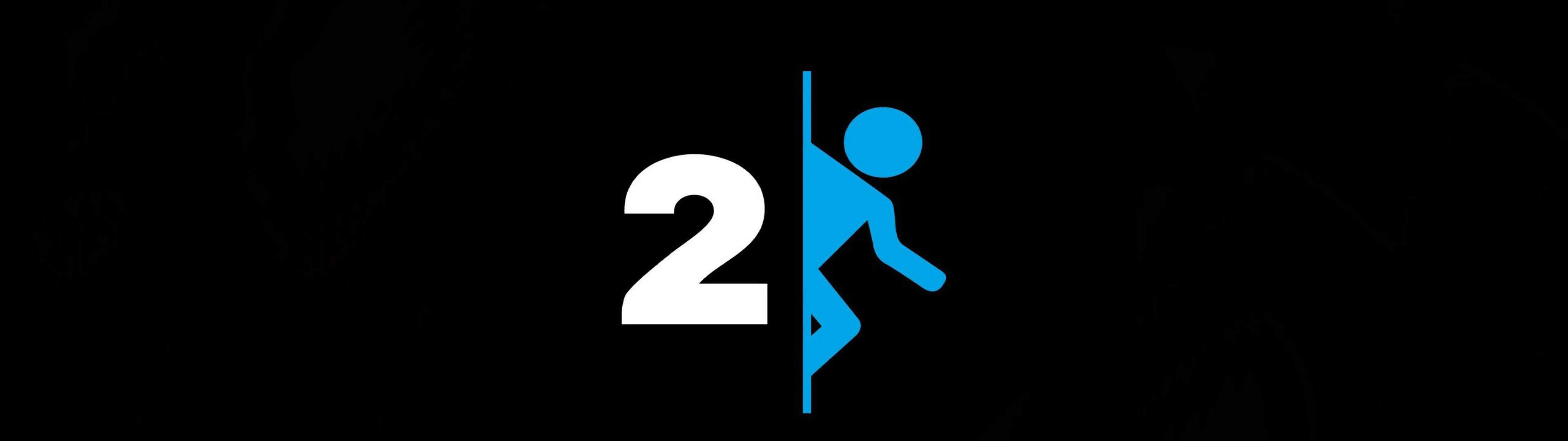 3840x1080 Portal 2 Dual Monitor Wallpaper