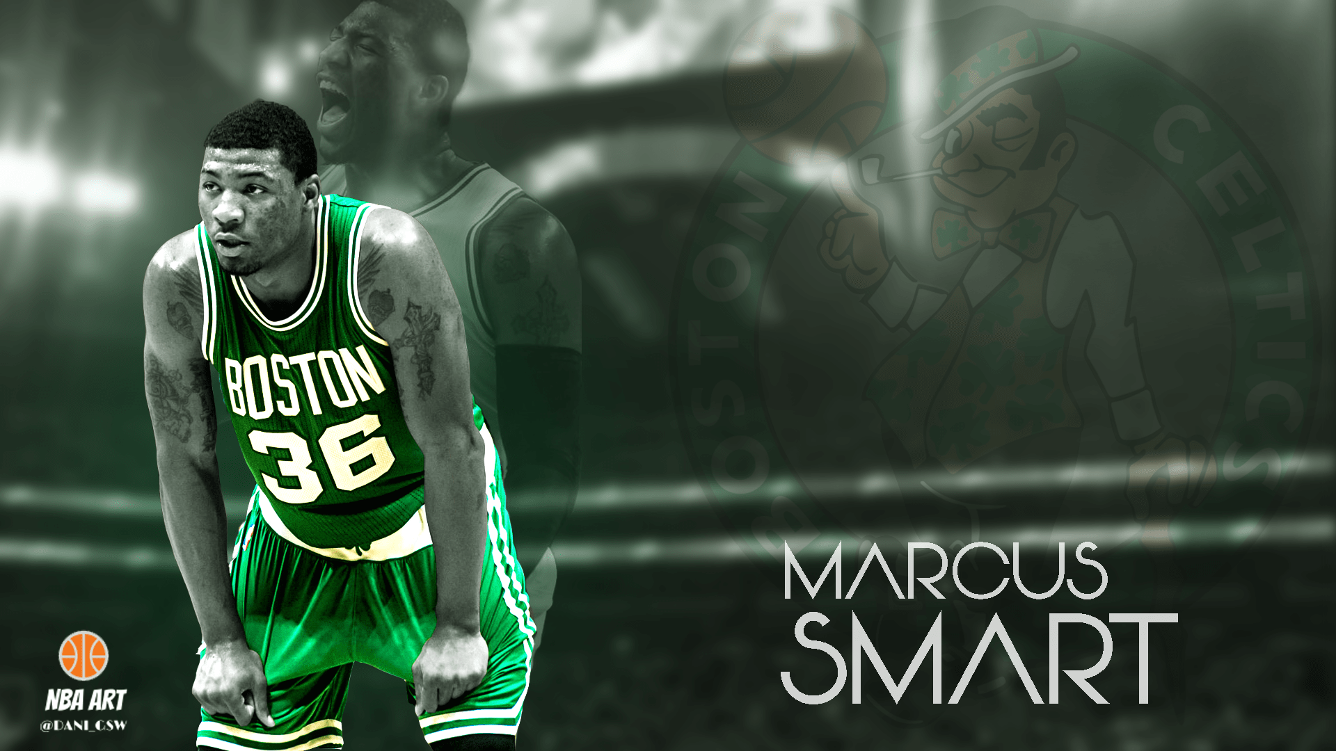 1920x1080 Marcus Smart Wallpaper. Marcus smart, Nba wallpaper, Nba art