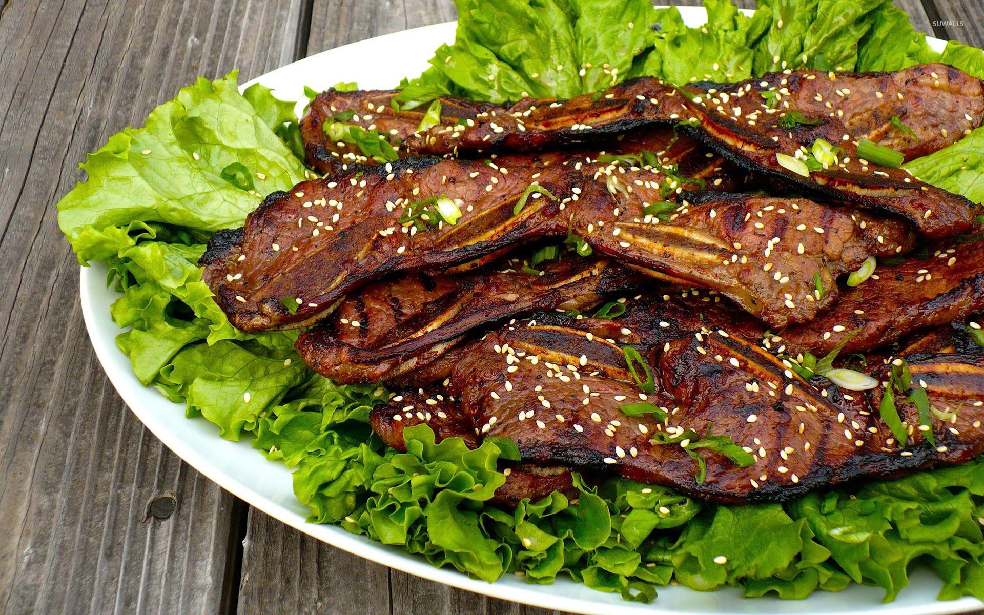 1920x1200 Bacon on lettuce wallpaper wallpaper