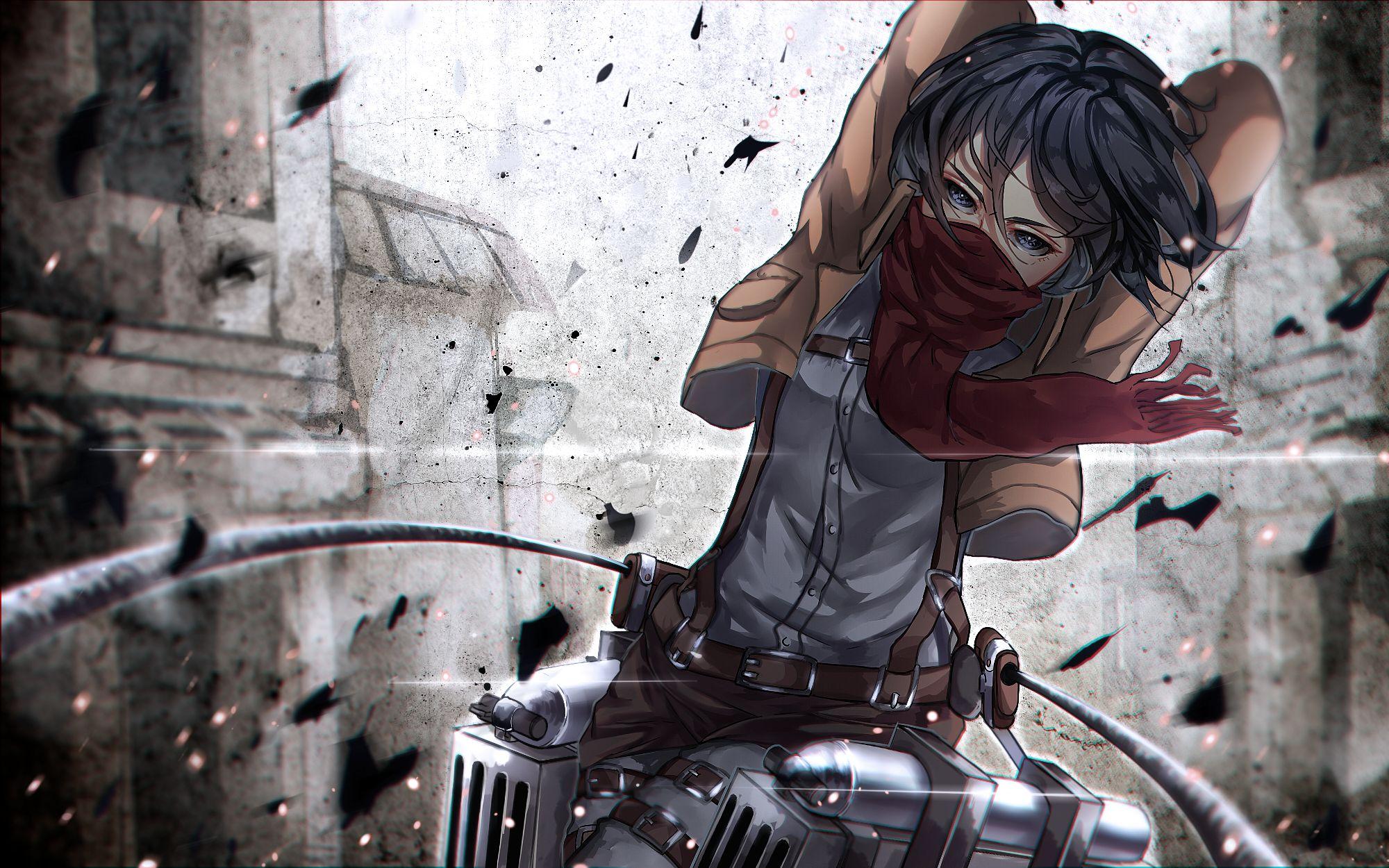 2000x1250 Attack On Titan Mikasa Wallpaper HD HD Wallpaper