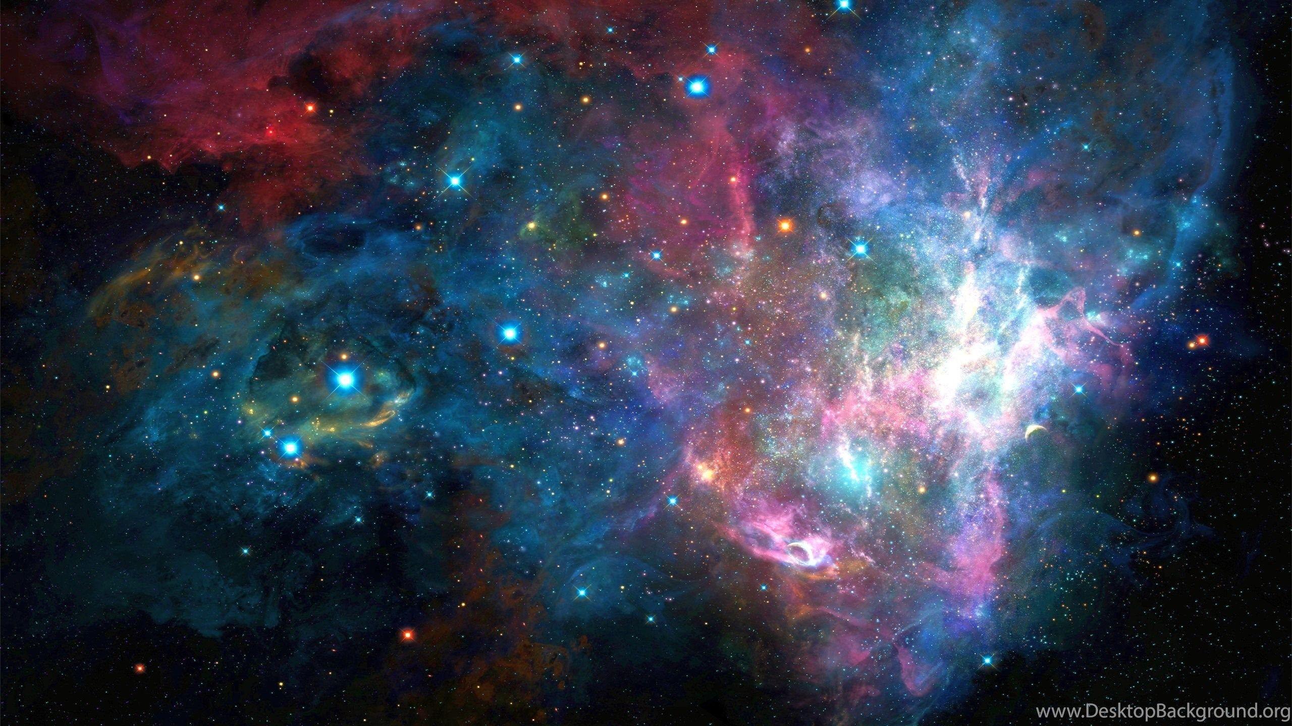 2560x1440 Ultra HD Multi Color Galaxy Wallpaper Desktop Background Cool