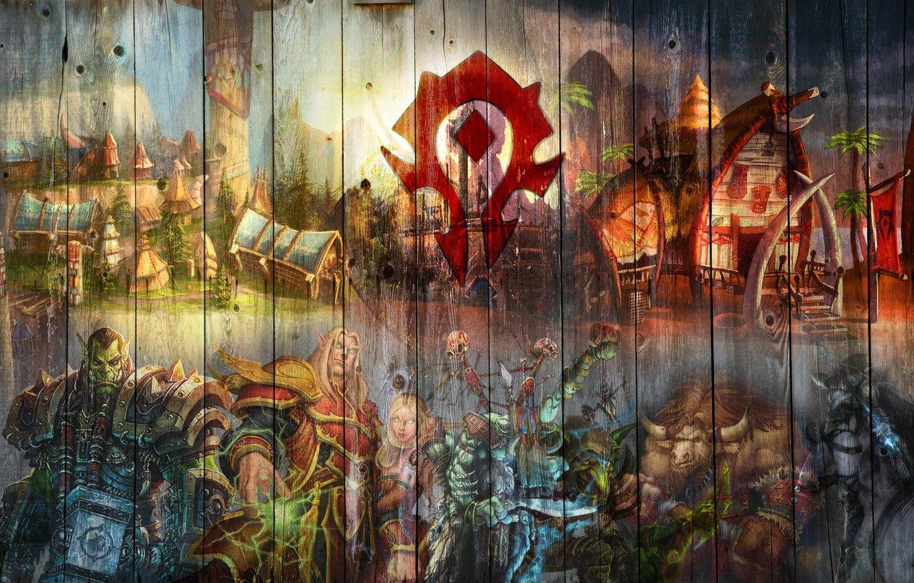 1332x850 Wallpaper coat of arms, undead, Goblin, Orc, warcraft, wow, Horde, world of warcraft, blood elf, Troll, troll, WWII, Silvana, Bane, goblin, horde image for desktop, section игры