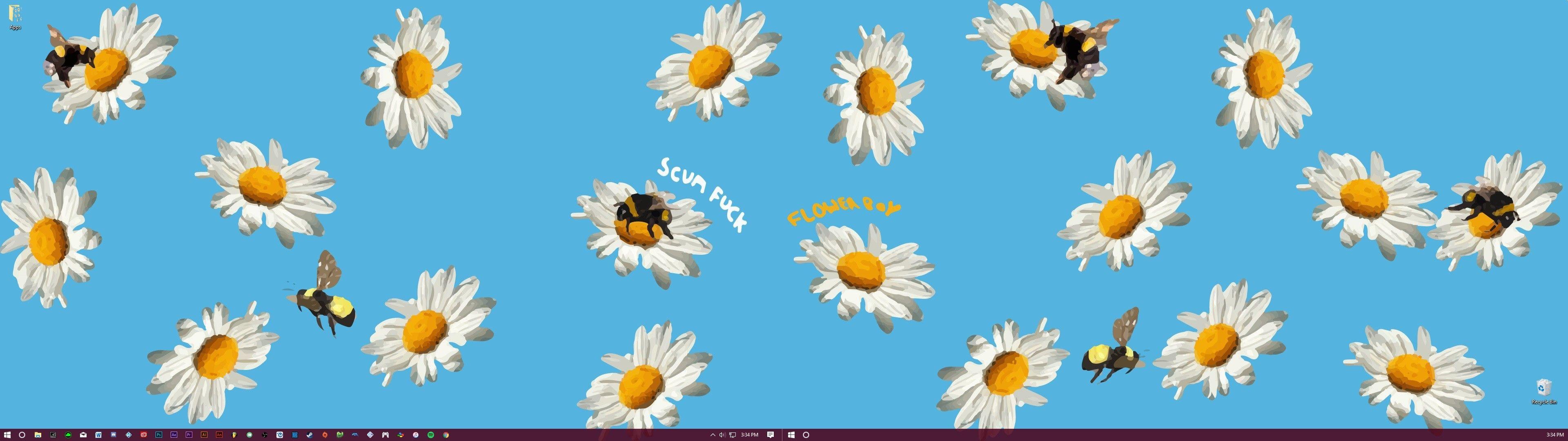3840x1080 Made a scumf*ck flowerboy wallpaper