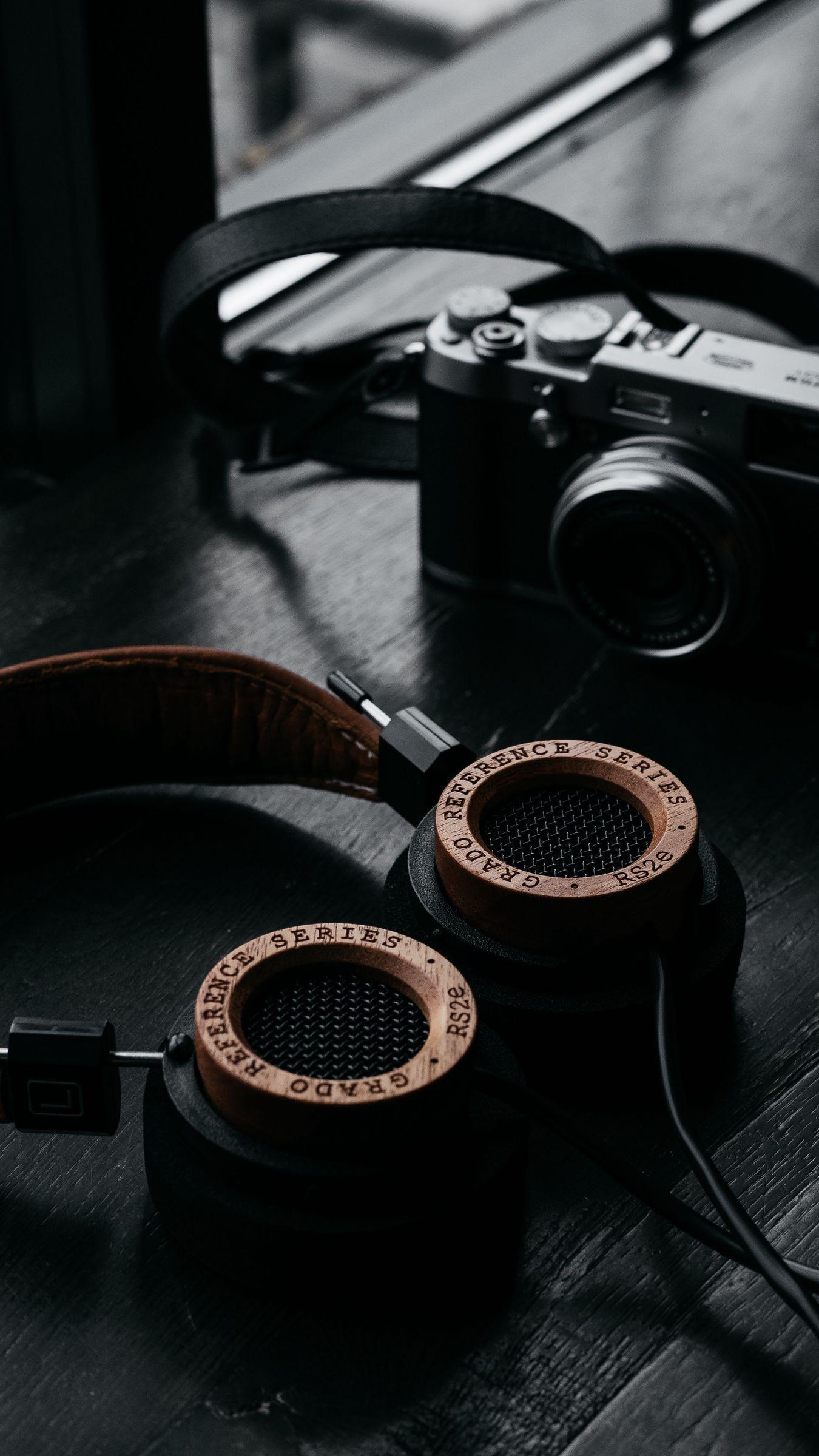 1350x2400 Download wallpaper 1350x2400 headphones, camera, retro, table, dark, audio iphone 8+/7+/6s+/for parallax HD background
