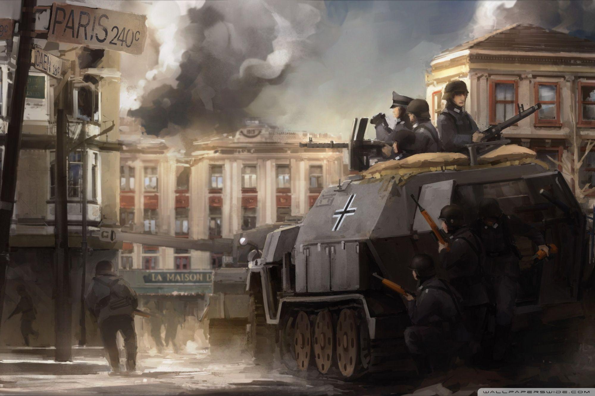 2000x1333 Paris War Painting Ultra HD Desktop Background Wallpaper for 4K UHD TV : Tablet