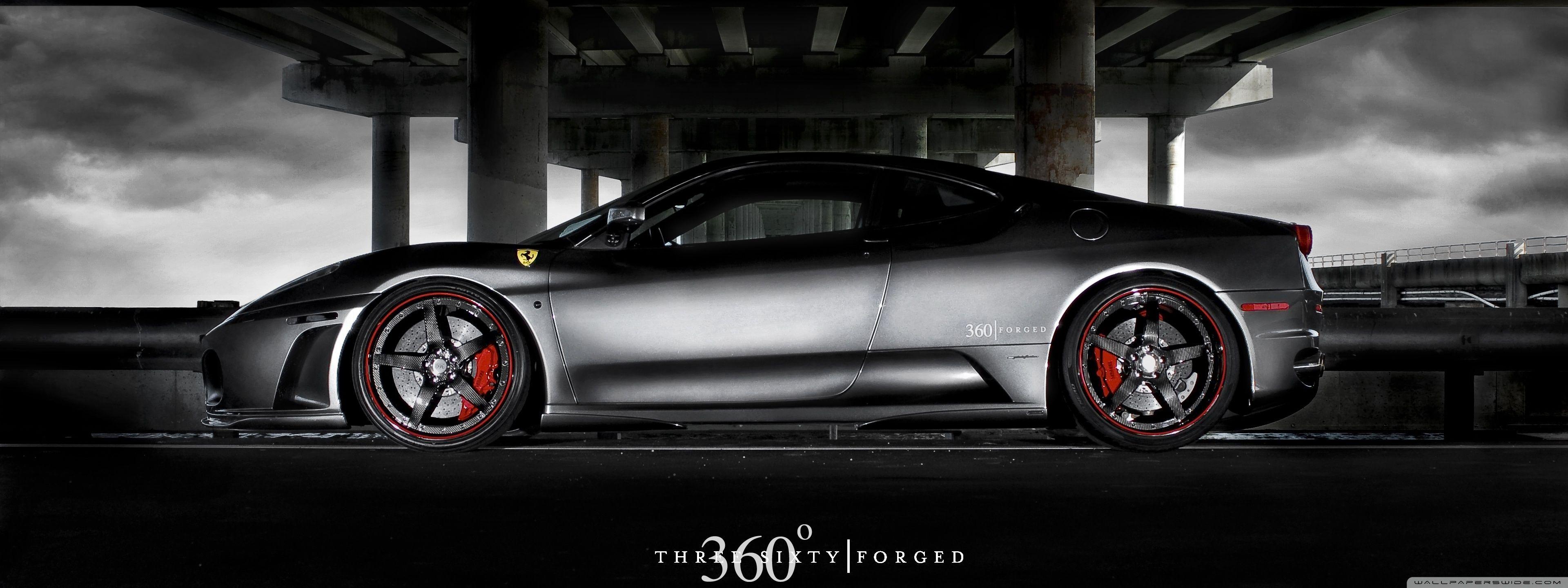 3840x1440 Gray Ferrari Ultra HD Desktop Background Wallpaper for : Multi Display, Dual Monitor : Tablet